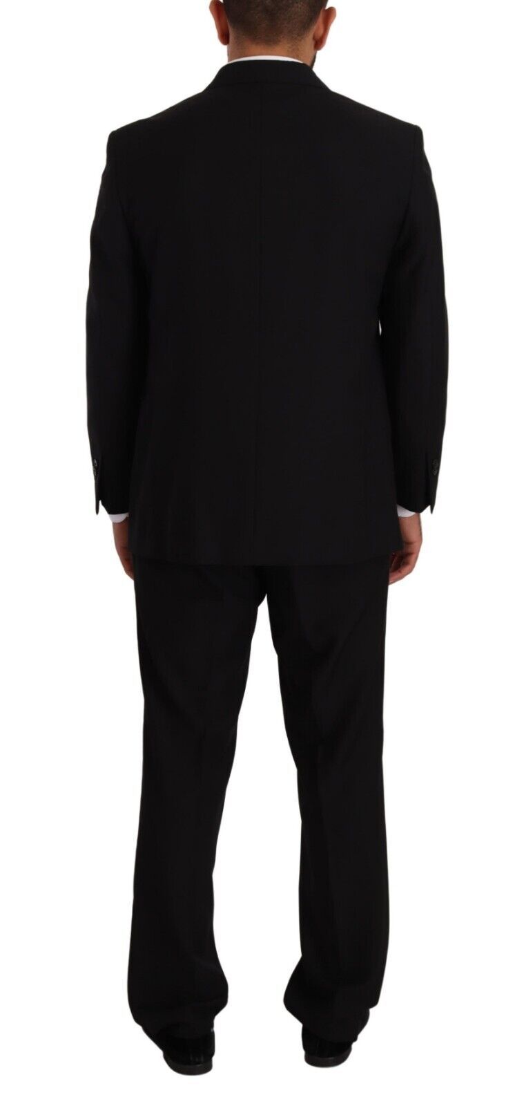 Domenico Tagliente Black Polyester Single Breasted Formal Suit | Regal Royce