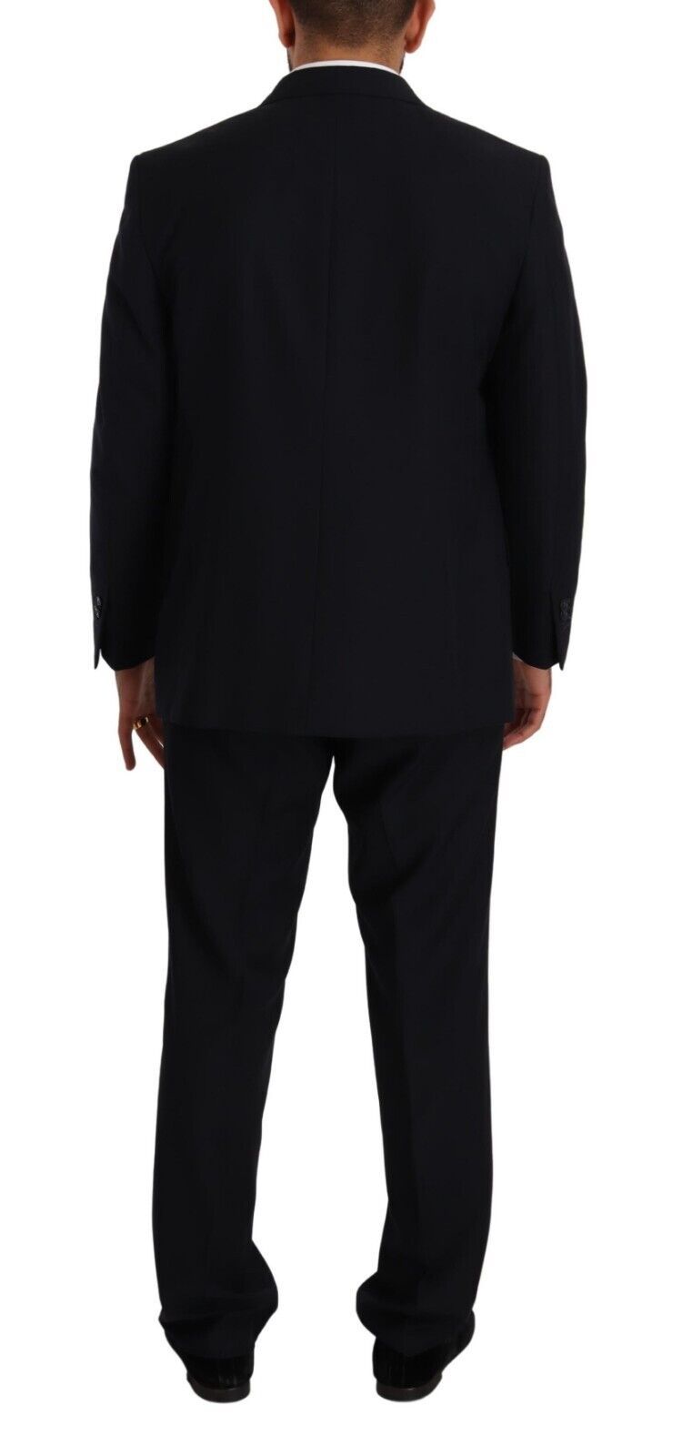 Domenico Tagliente Blue Polyester Single Breasted Formal Suit | Regal Royce