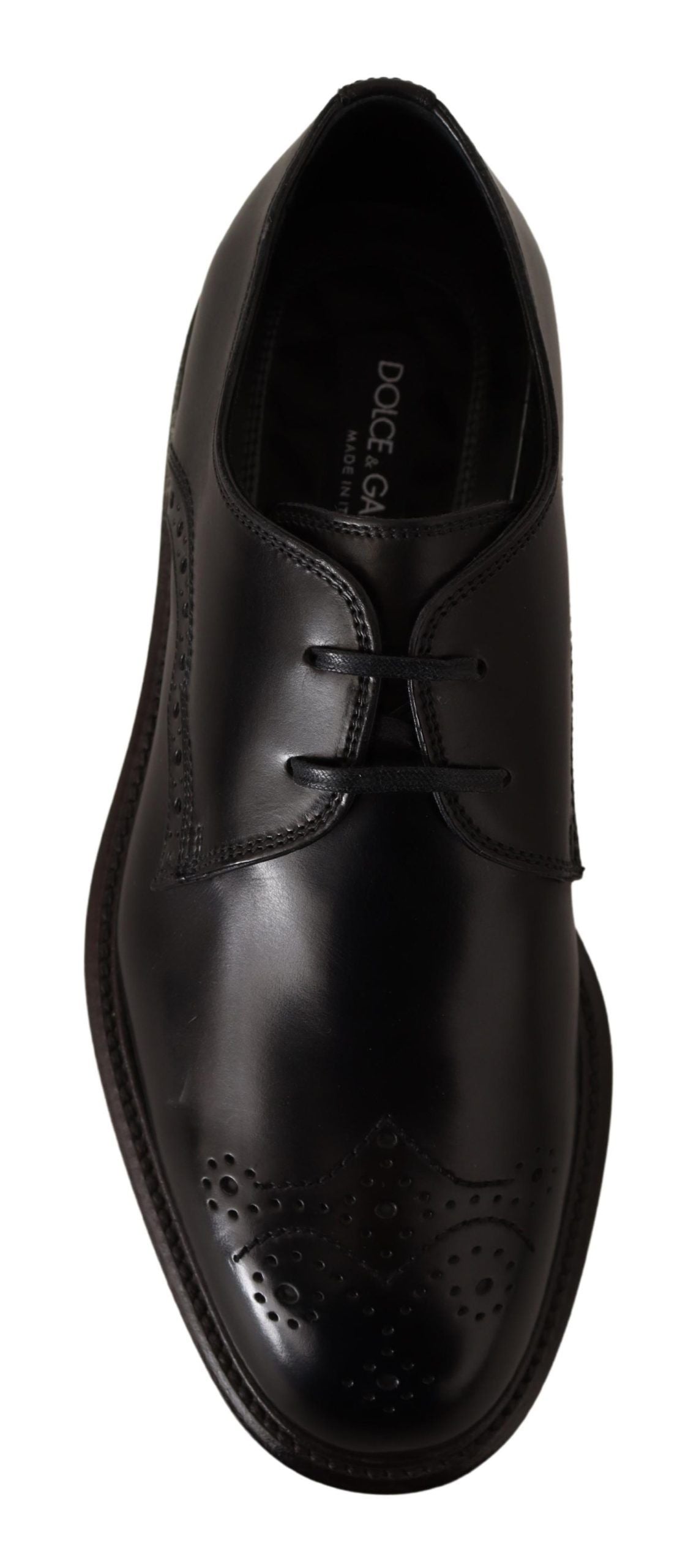 Dolce & Gabbana Black Leather Dress Formal Derby Shoes | Regal Royce