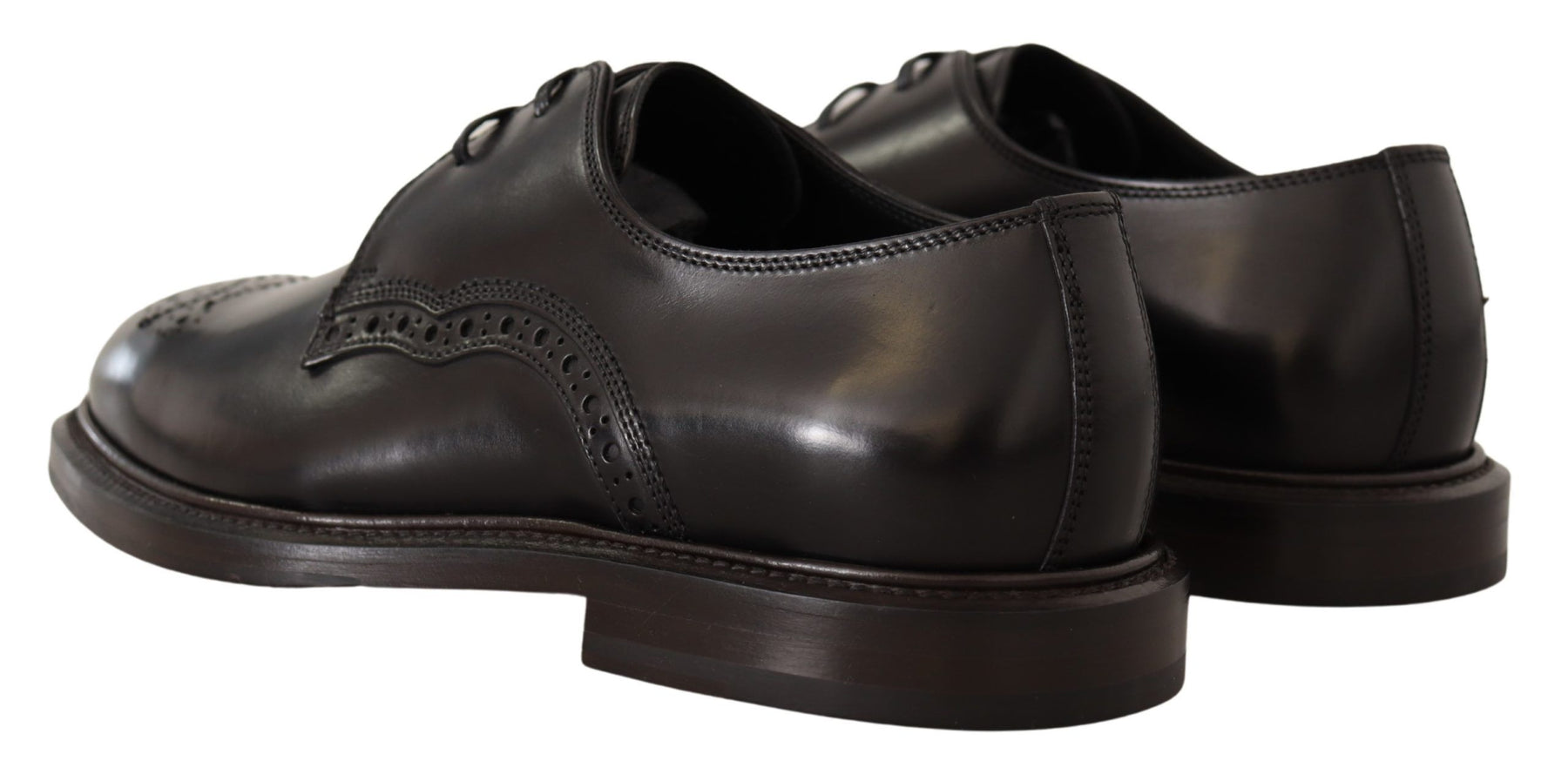Dolce & Gabbana Black Leather Dress Formal Derby Shoes | Regal Royce