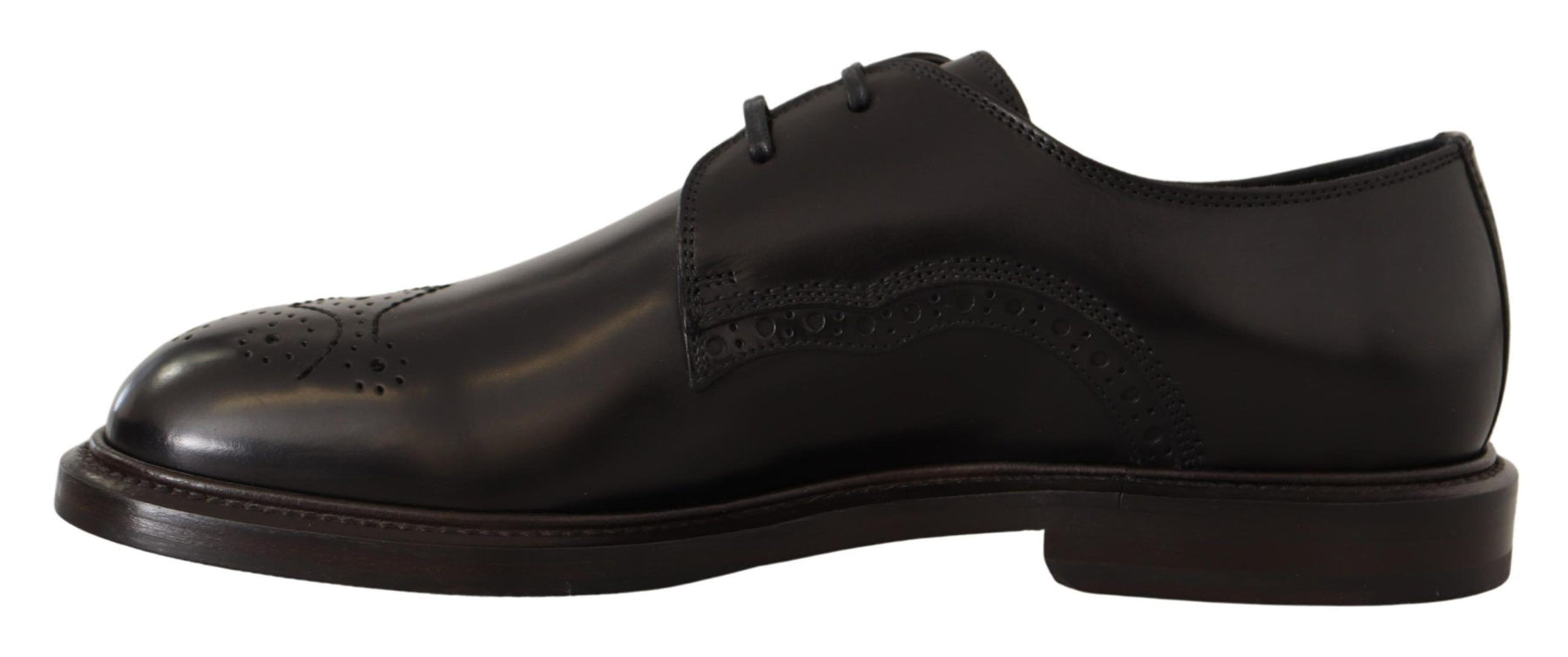 Dolce & Gabbana Black Leather Dress Formal Derby Shoes | Regal Royce