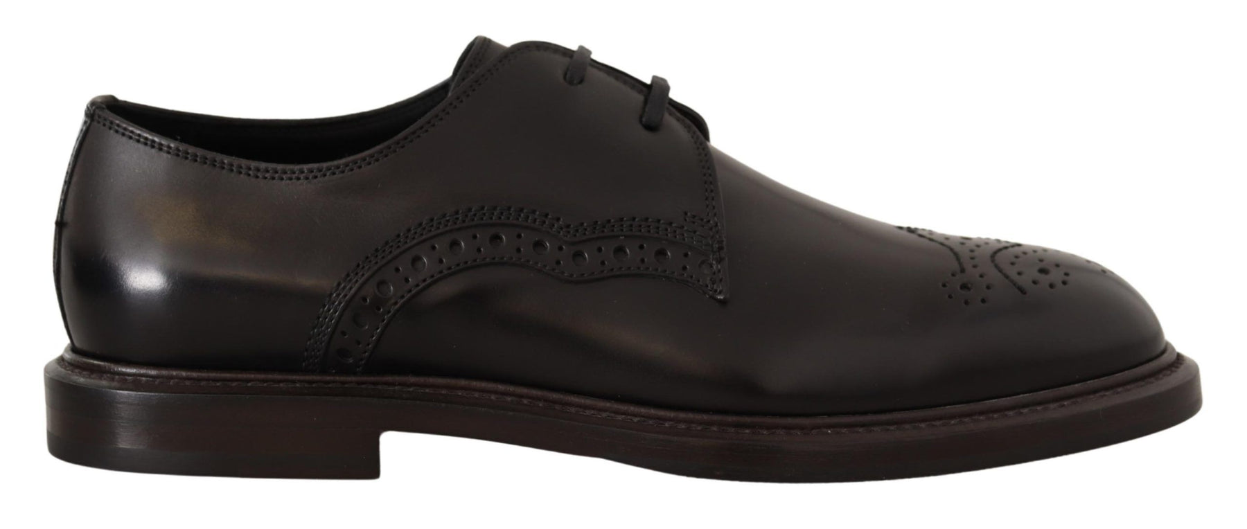 Dolce & Gabbana Black Leather Dress Formal Derby Shoes | Regal Royce