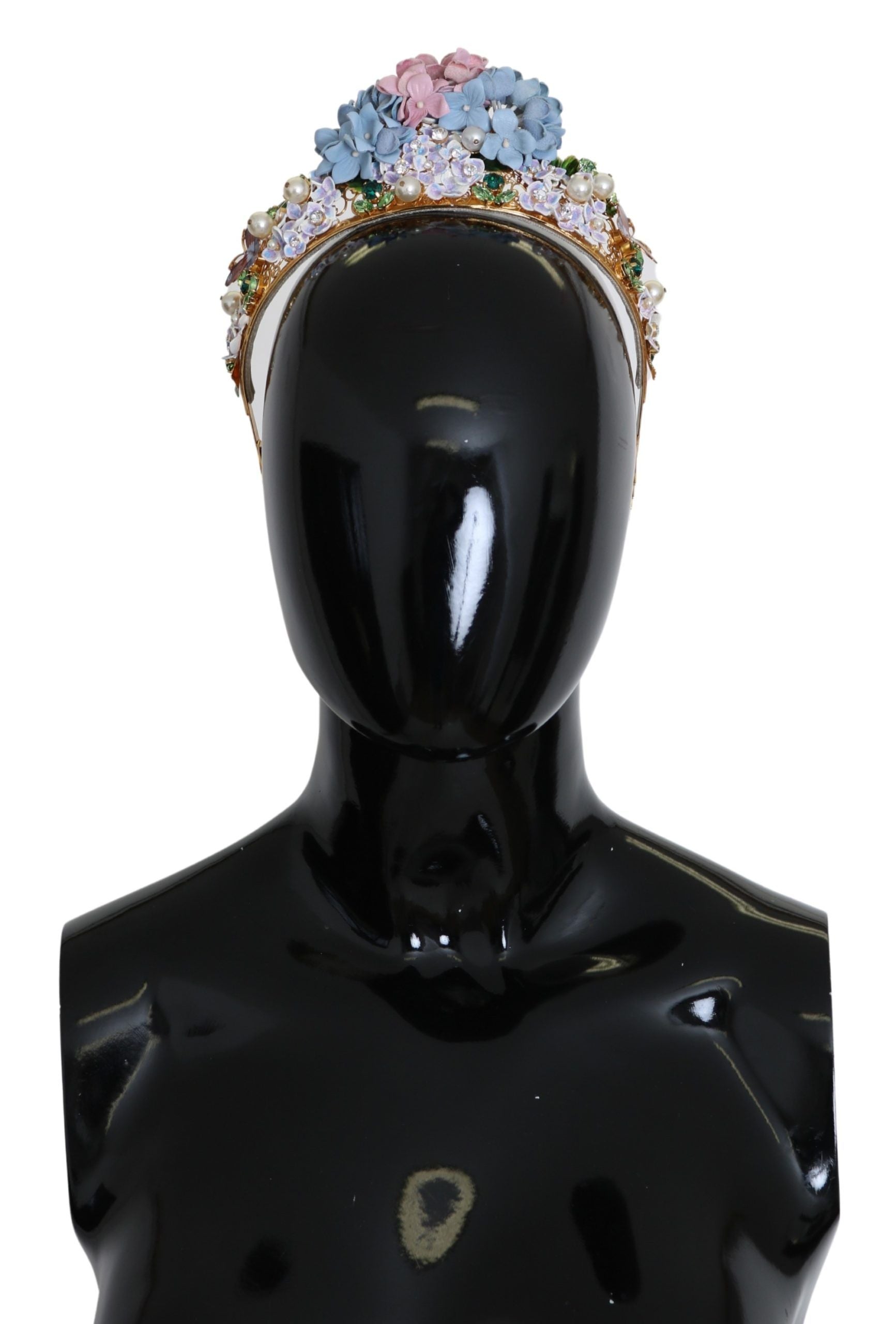 Dolce & Gabbana Gold Crystal Purple Hortensia Headband Crown Diadem | Regal Royce