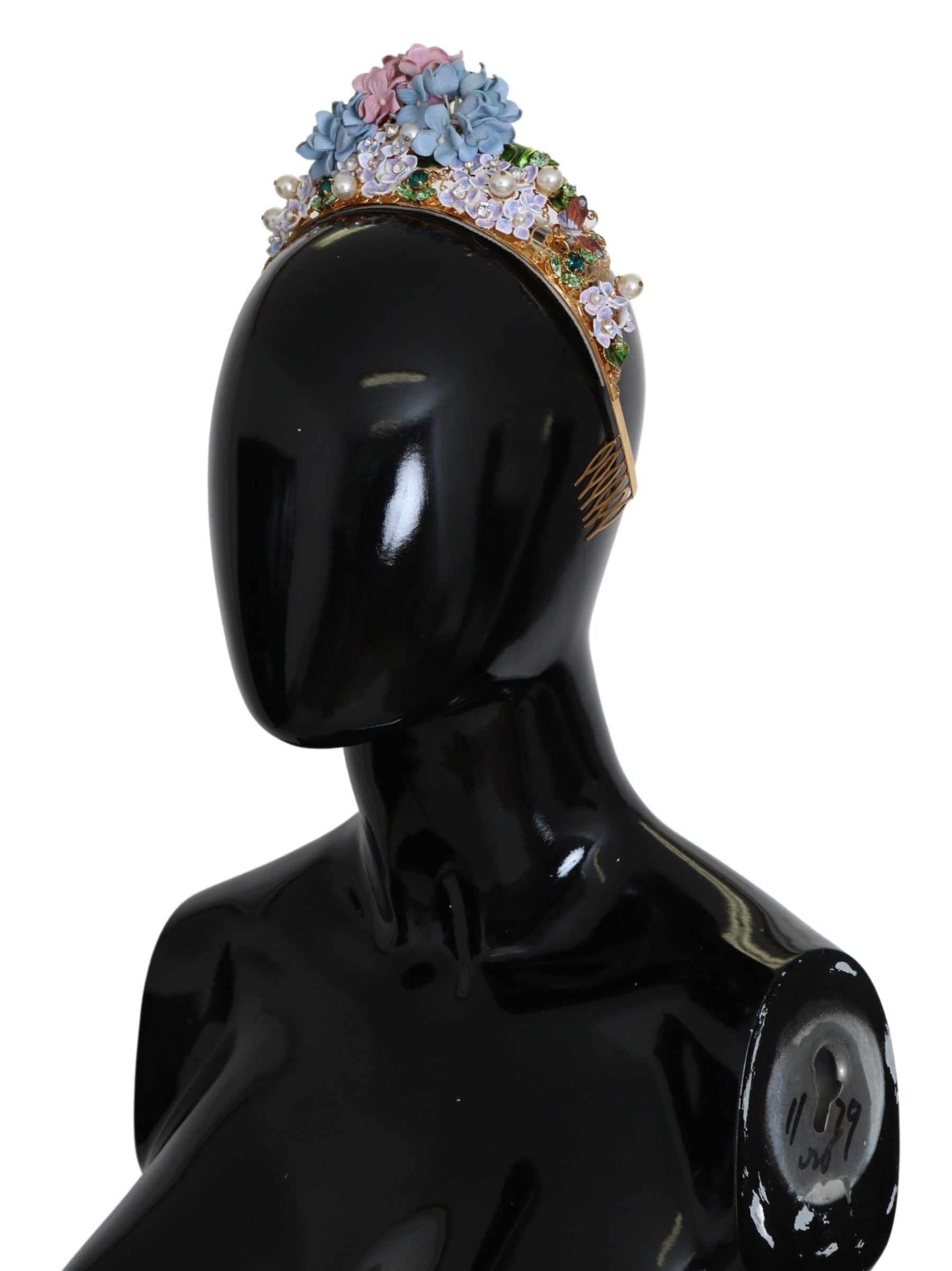 Dolce & Gabbana Gold Crystal Purple Hortensia Headband Crown Diadem | Regal Royce