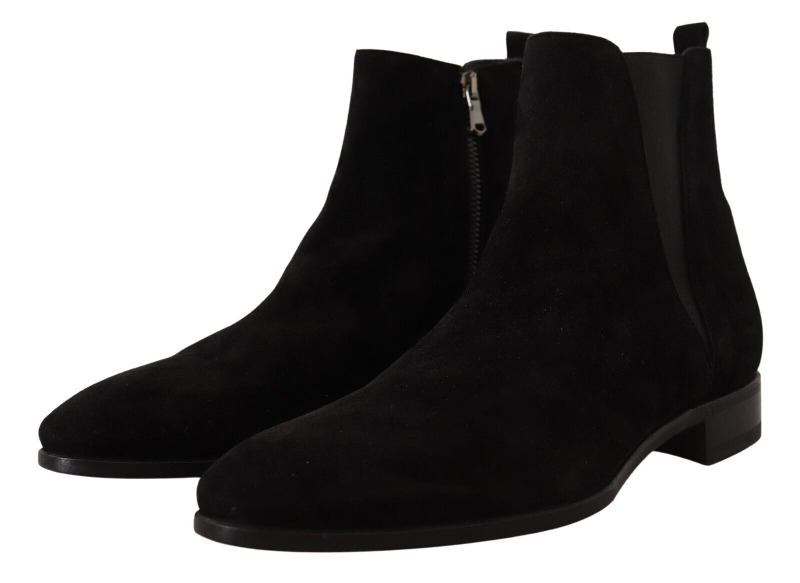 Dolce & Gabbana Black Suede Leather Chelsea Mens Boots Shoes | Regal Royce
