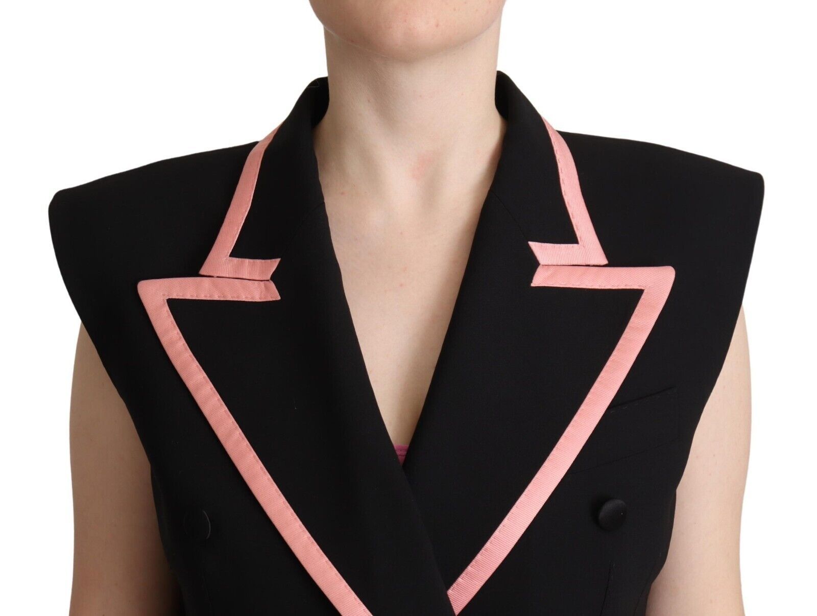 Dolce & Gabbana Black Wool Blend Sleeveless Jumpsuit Dress | Regal Royce