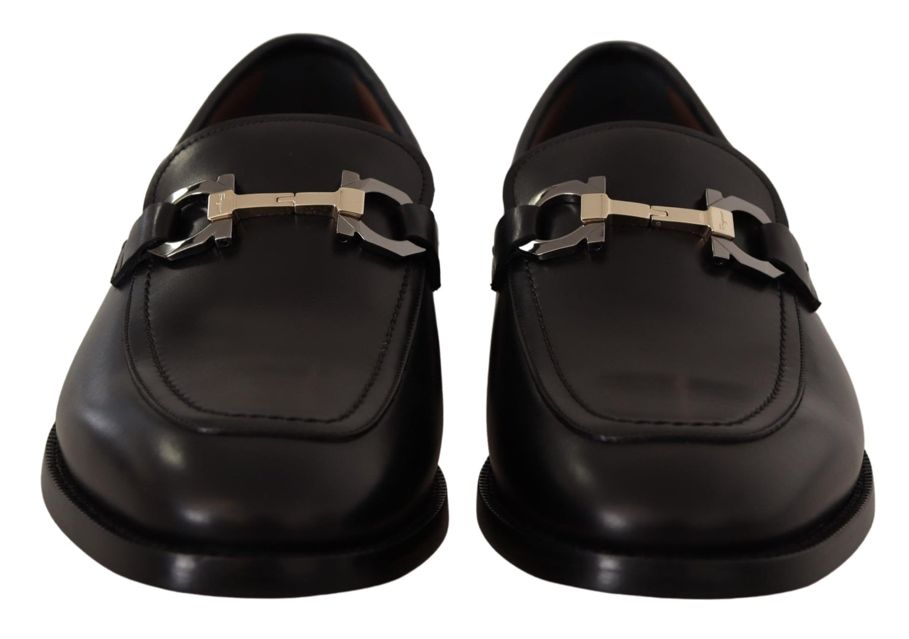 Salvatore Ferragamo Black Calf Leather Moccasin Formal Shoes | Regal Royce