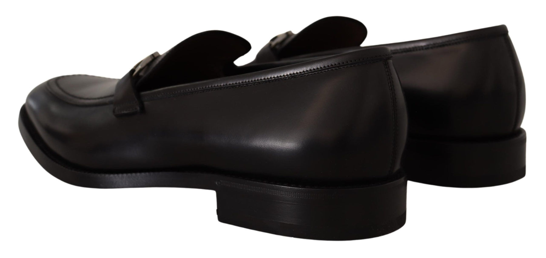 Salvatore Ferragamo Black Calf Leather Moccasin Formal Shoes | Regal Royce