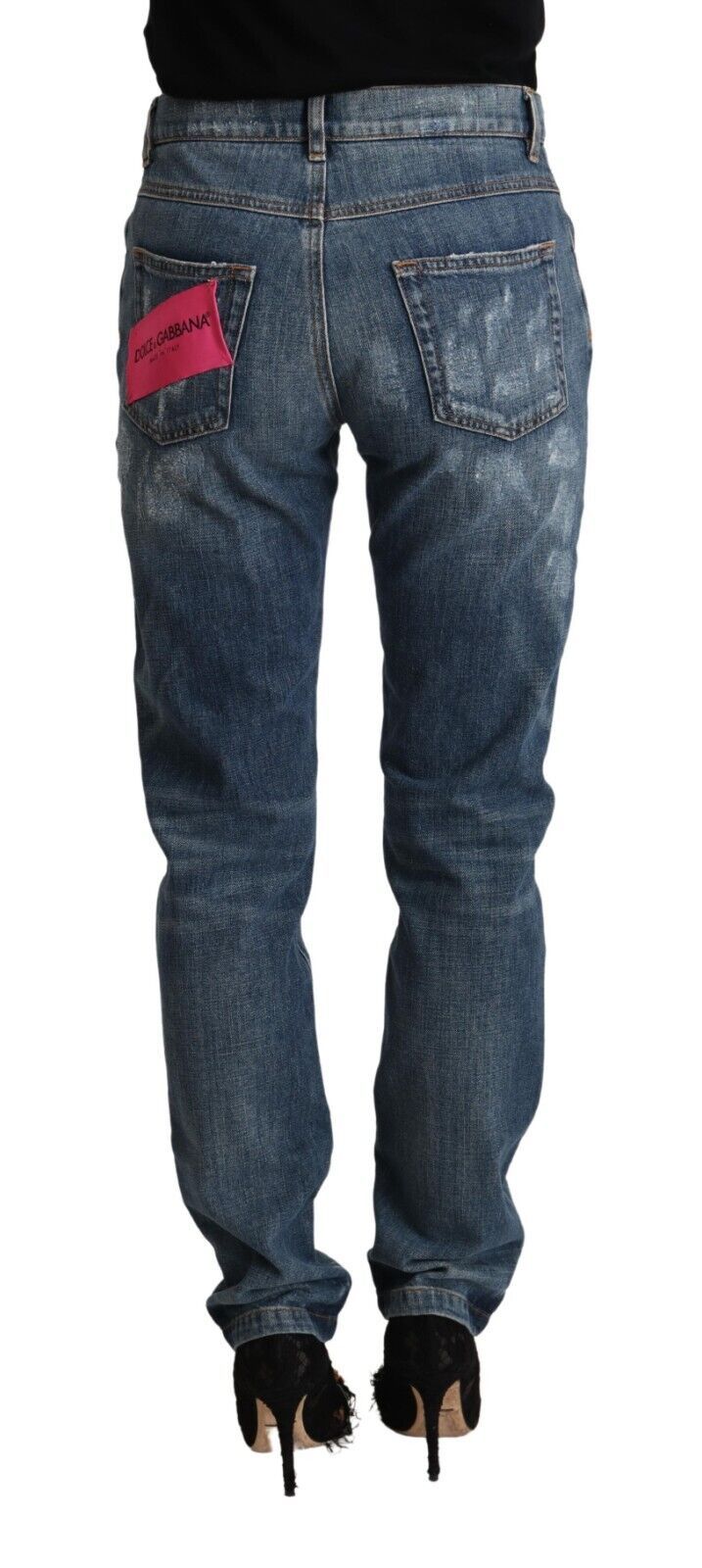 Dolce & Gabbana Blue Distressed Denim BOYFRIEND Skinny Jeans | Regal Royce