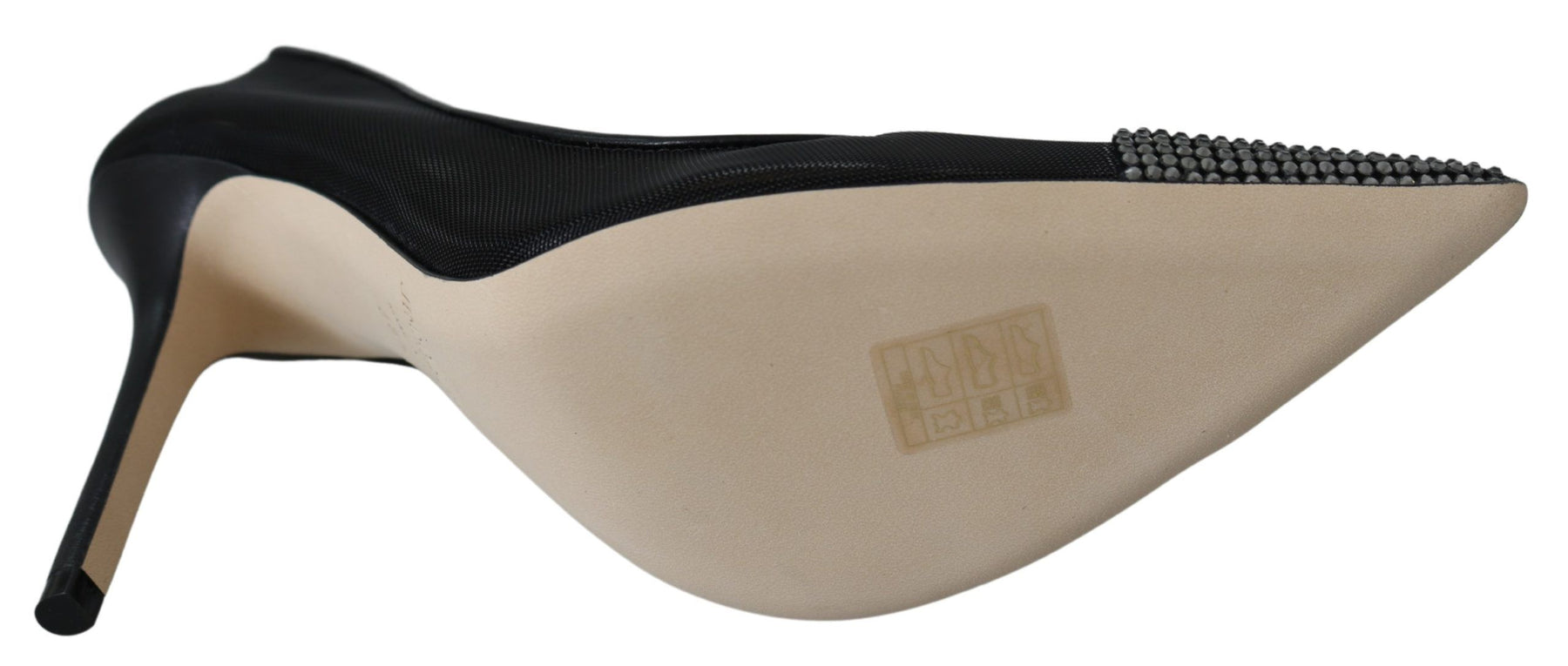 Jimmy Choo Black Mesh Amika 85 Diamond Pumps Shoes | Regal Royce