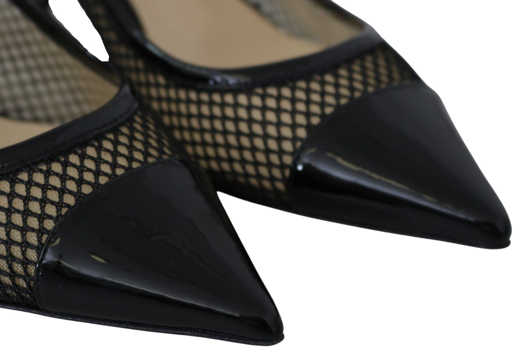 Jimmy Choo Black Mesh and Leather Amika 50 Pumps | Regal Royce
