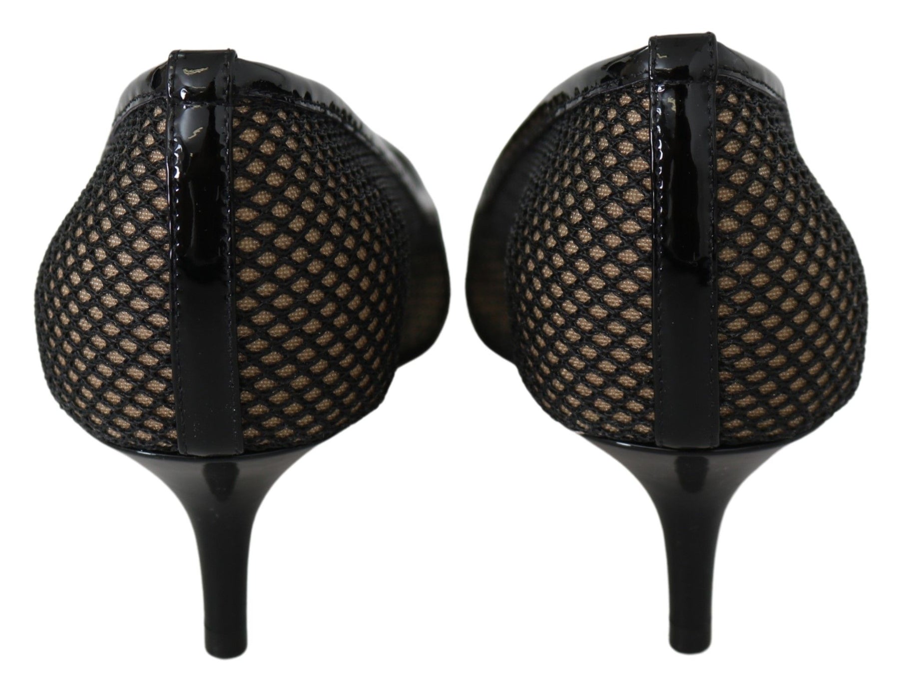 Jimmy Choo Black Mesh and Leather Amika 50 Pumps | Regal Royce