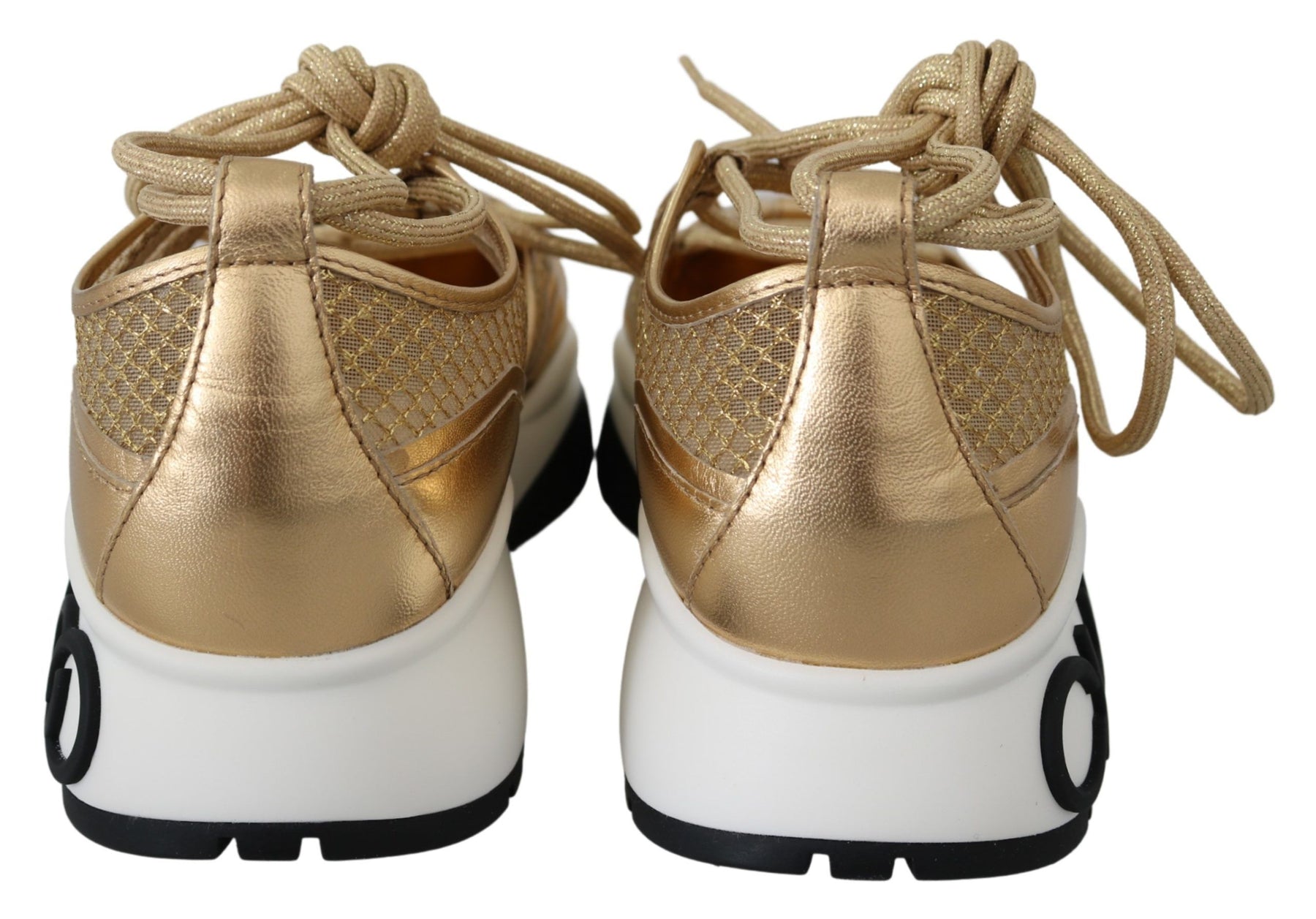 Jimmy Choo Gold Mesh Leather Michigan Sneakers | Regal Royce