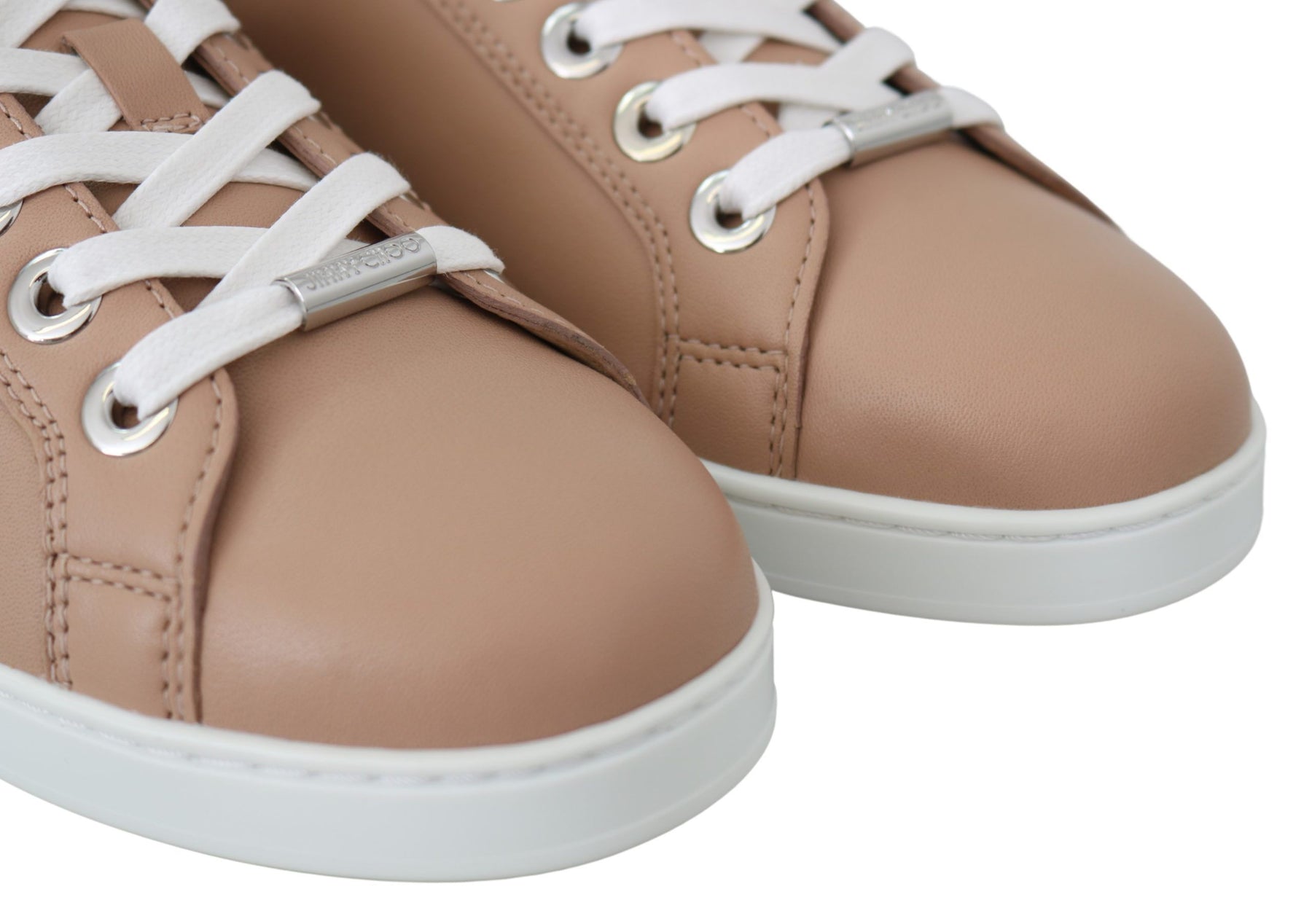 Jimmy Choo Powder Pink Leather Cash Sneakers | Regal Royce