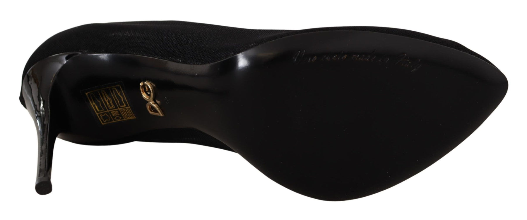 Dolce & Gabbana Black Tulle Stretch Boots Pumps Shoes | Regal Royce