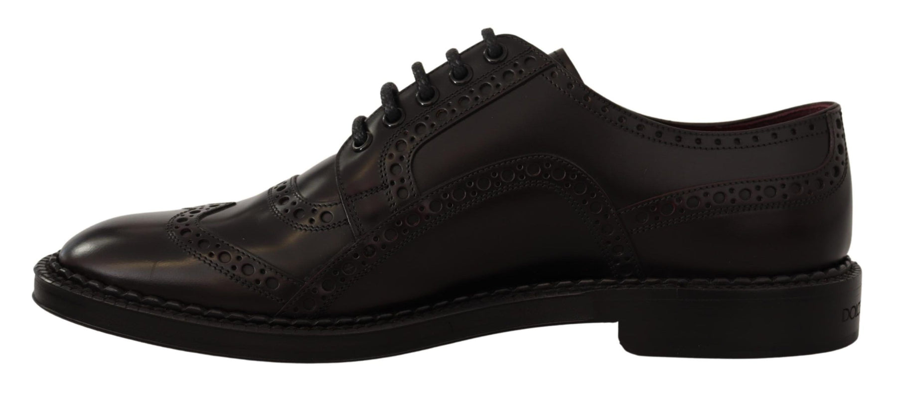 Dolce & Gabbana Purple Leather Oxford Wingtip Formal Shoes | Regal Royce