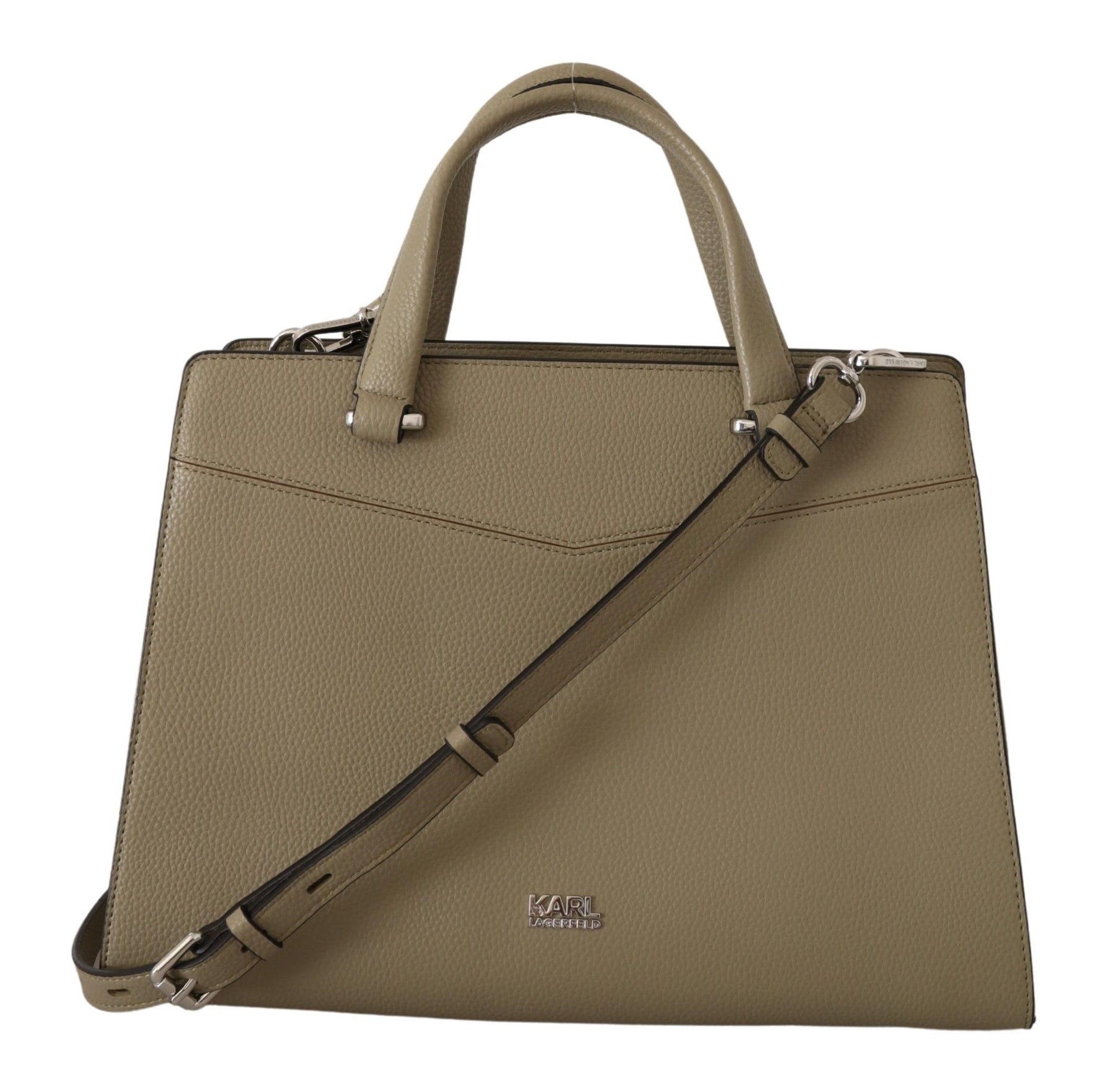 Karl Lagerfeld Sage Green Leather Tote Bag | Regal Royce