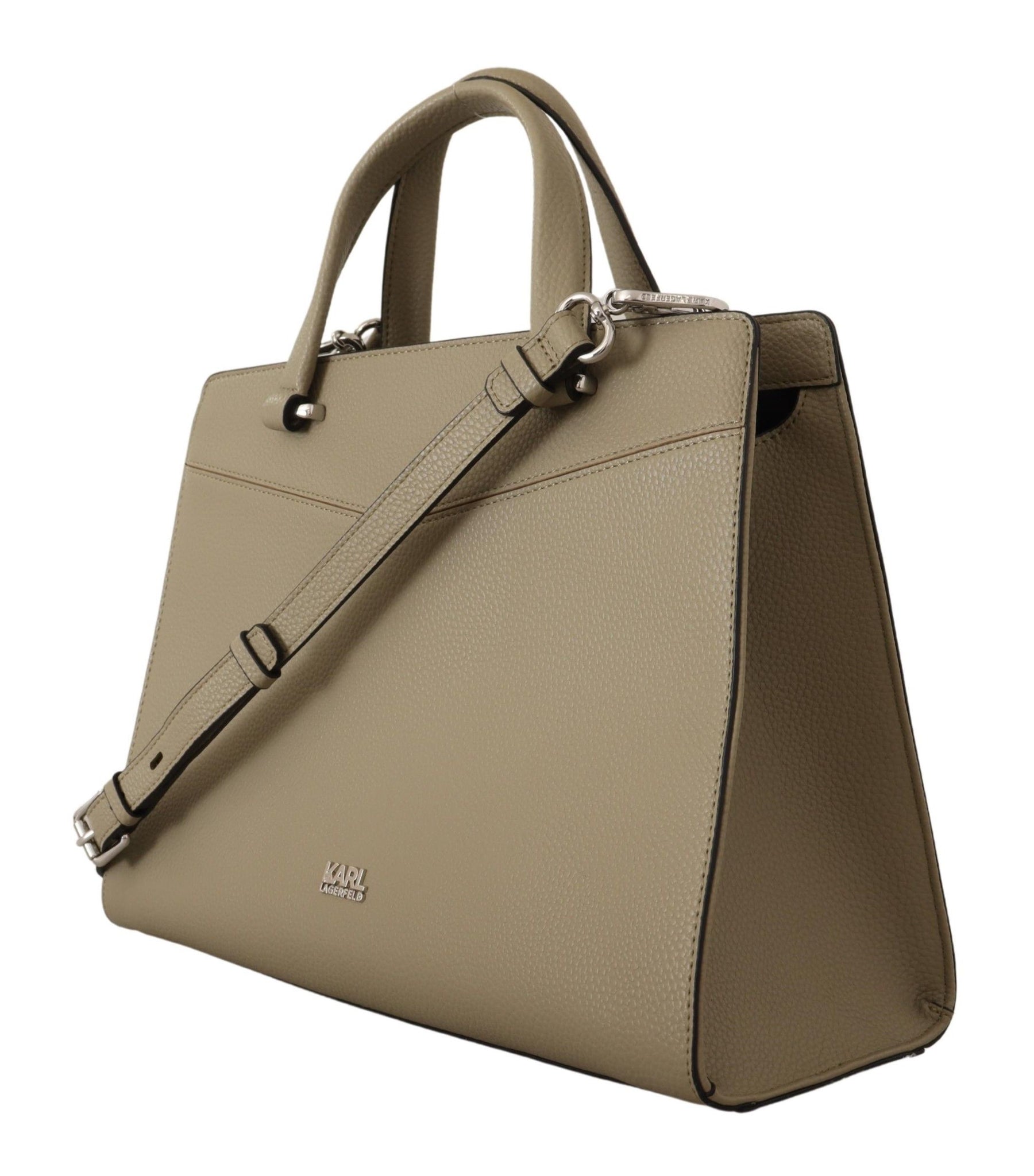 Karl Lagerfeld Sage Green Leather Tote Bag | Regal Royce