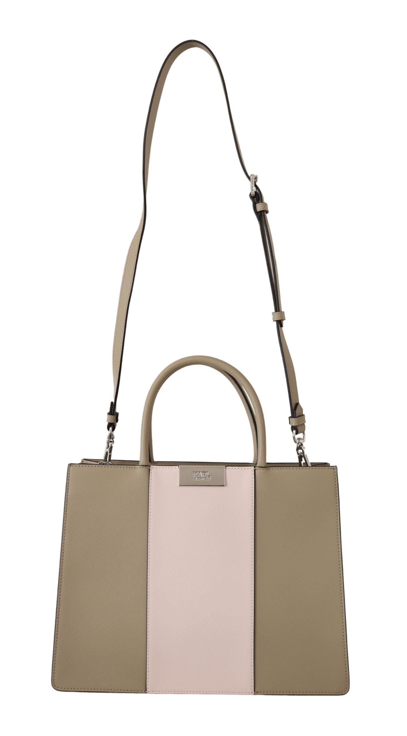 Karl Lagerfeld Sage Green Polyurethane Tote Shoulder Bag | Regal Royce