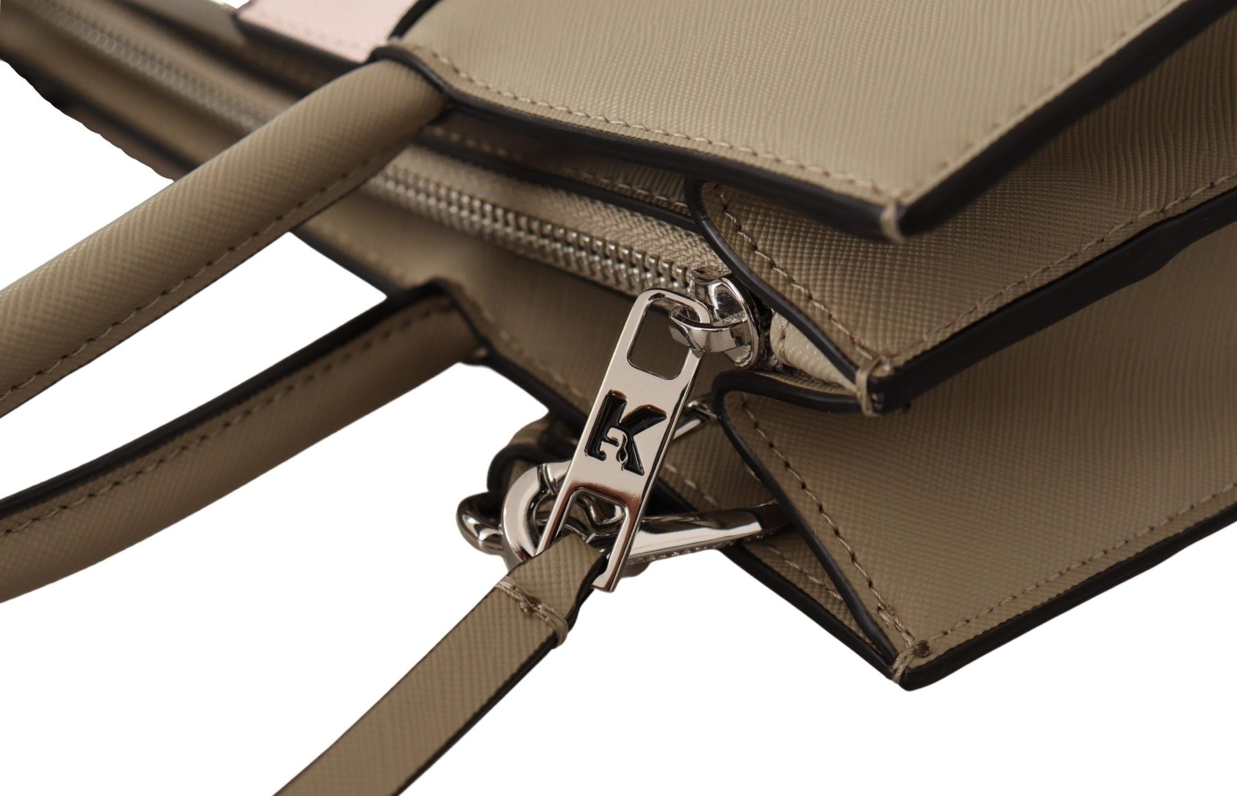 Karl Lagerfeld Sage Green Polyurethane Tote Shoulder Bag | Regal Royce