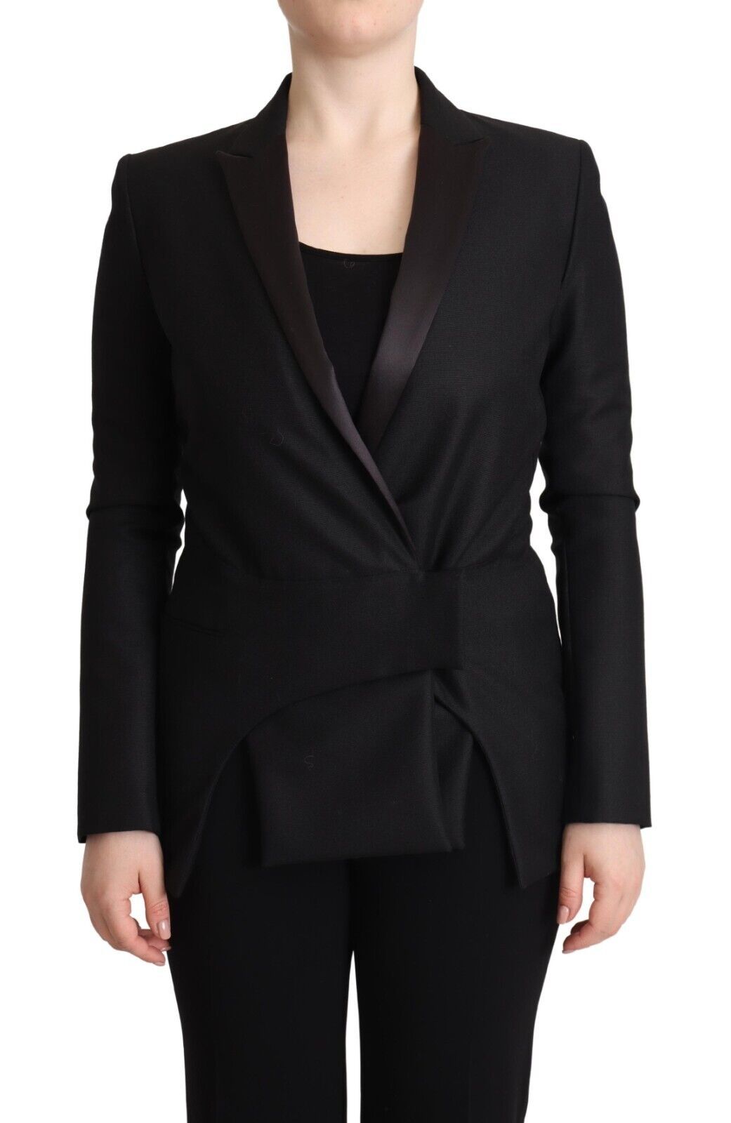 Costume National Black Long Sleeves Double Breasted Jacket | Regal Royce