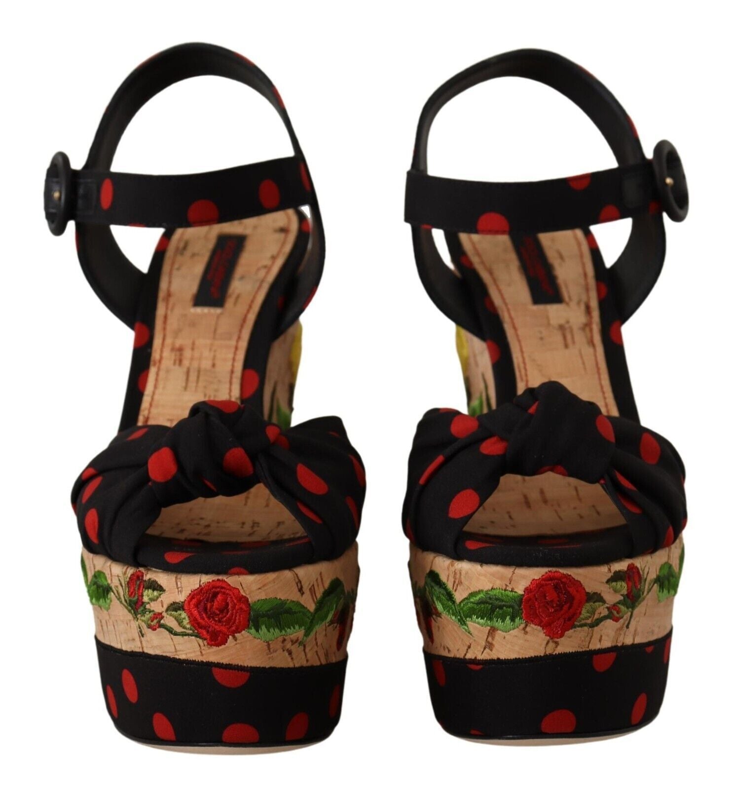 Dolce & Gabbana Multicolor Platform Wedges Sandals Charmeuse Shoes | Regal Royce