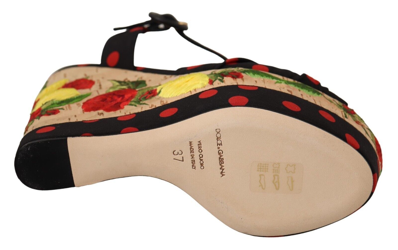 Dolce & Gabbana Multicolor Platform Wedges Sandals Charmeuse Shoes | Regal Royce