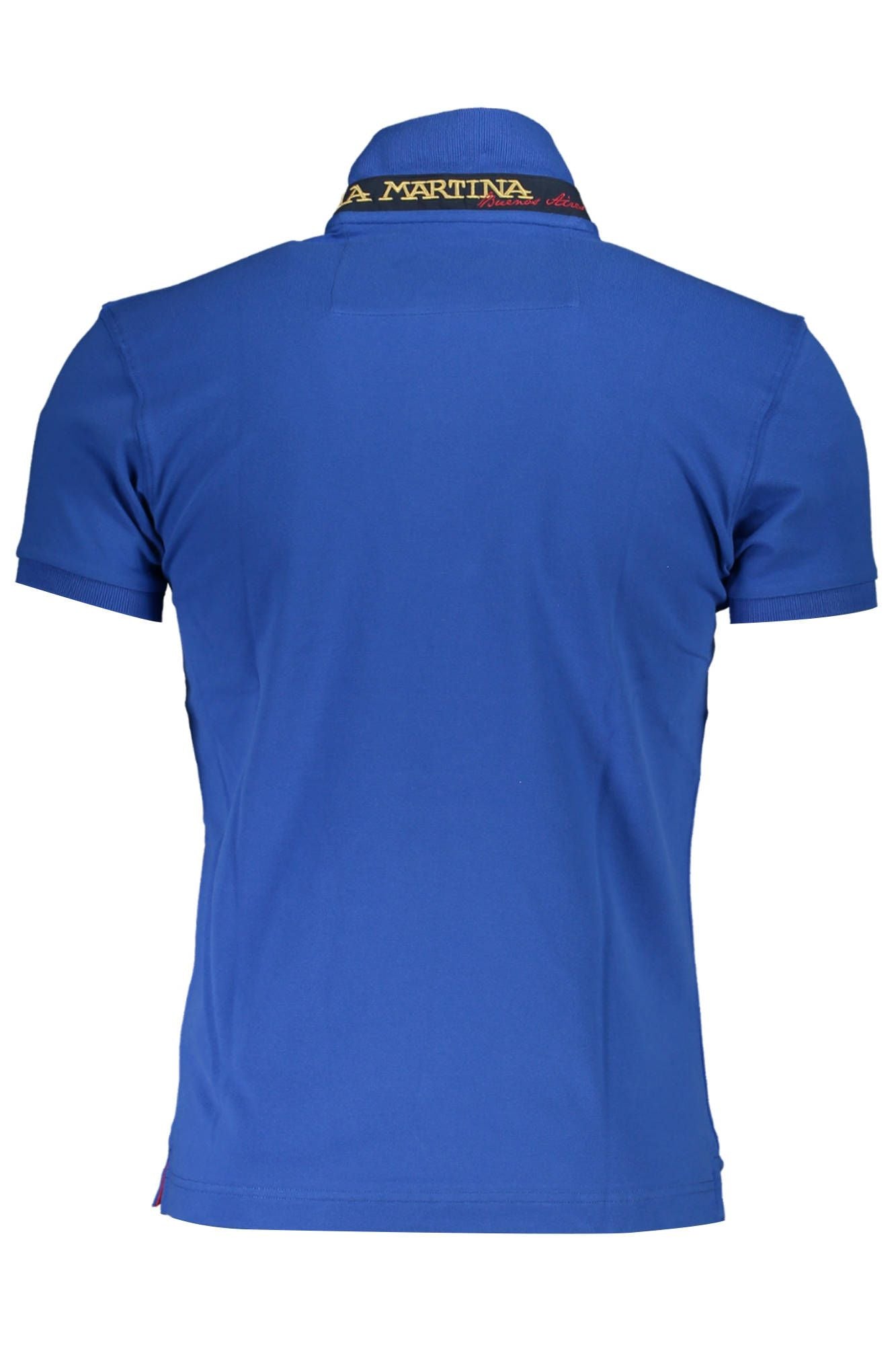 La Martina Blue Cotton Polo Shirt