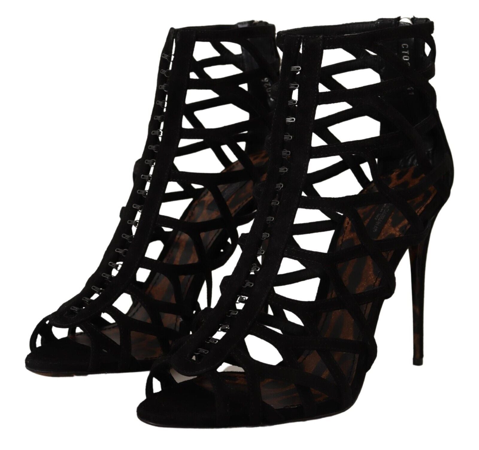 Dolce & Gabbana Black Suede Stiletto Heels Bette Sandals Shoes | Regal Royce