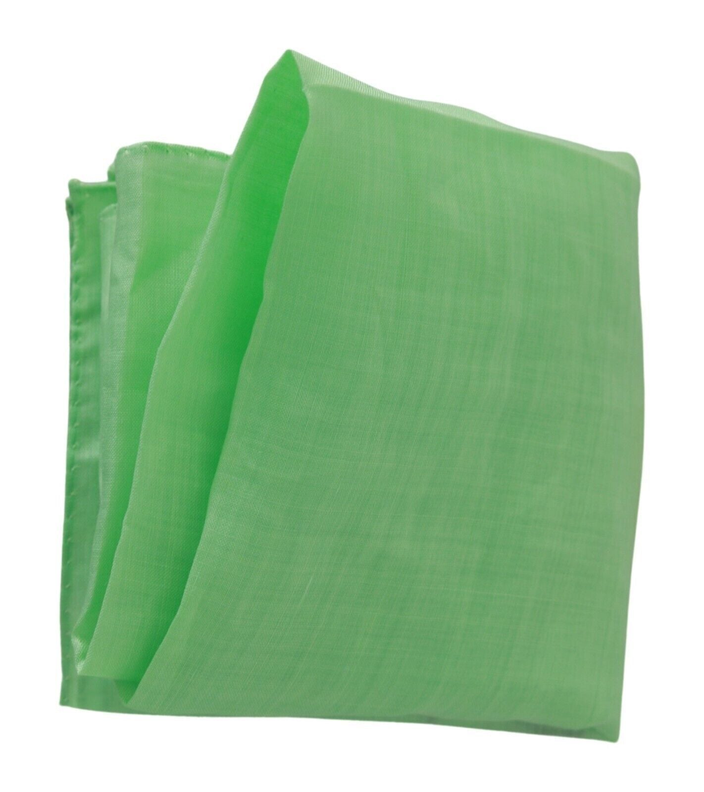 Versace Apple Green Linen Square Foulard Head Wrap Scarf | Regal Royce
