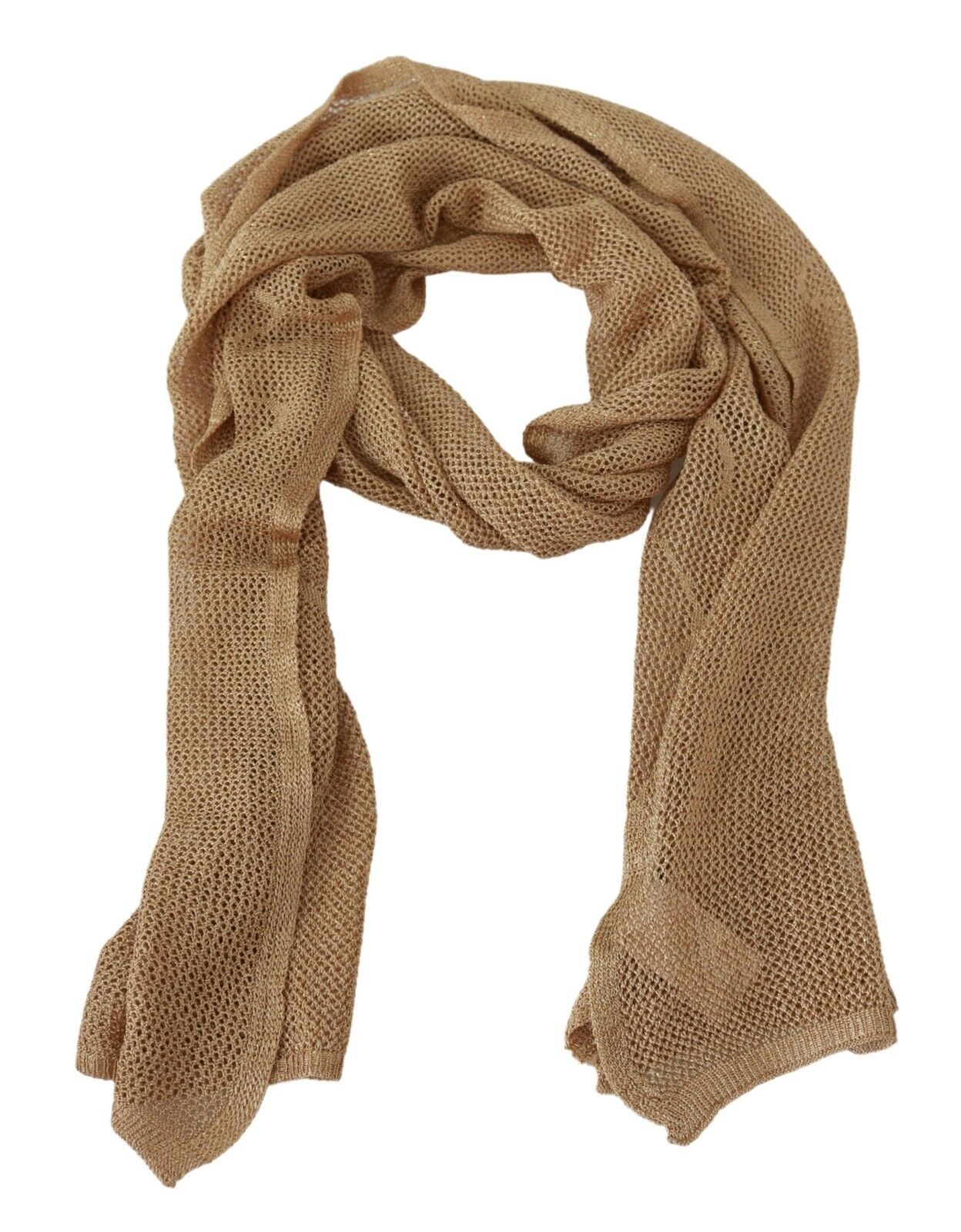 GF Ferre Brown Neck Wrap Winter Shawl Foulard Scarf | Regal Royce