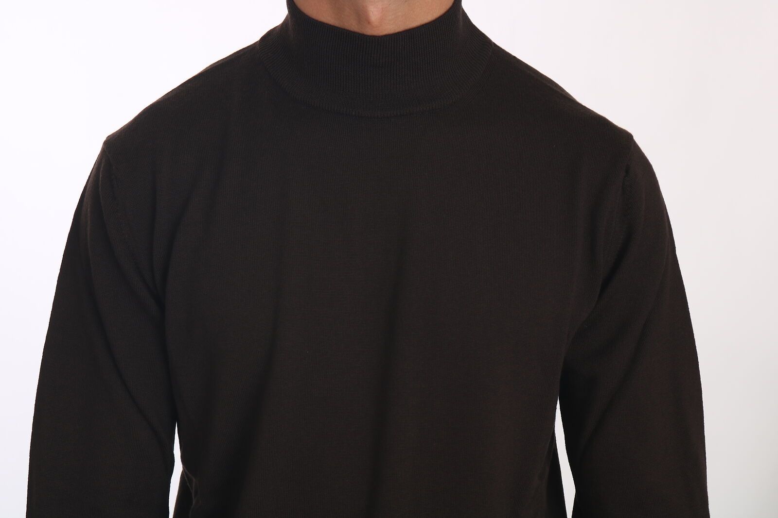 MILA SCHÖN Brown Turtle Neck Pullover Wool Sweater | Regal Royce