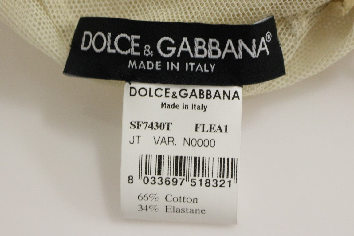 Dolce & Gabbana Beige Sleeveless Cotton Top Tank Blouse | Regal Royce