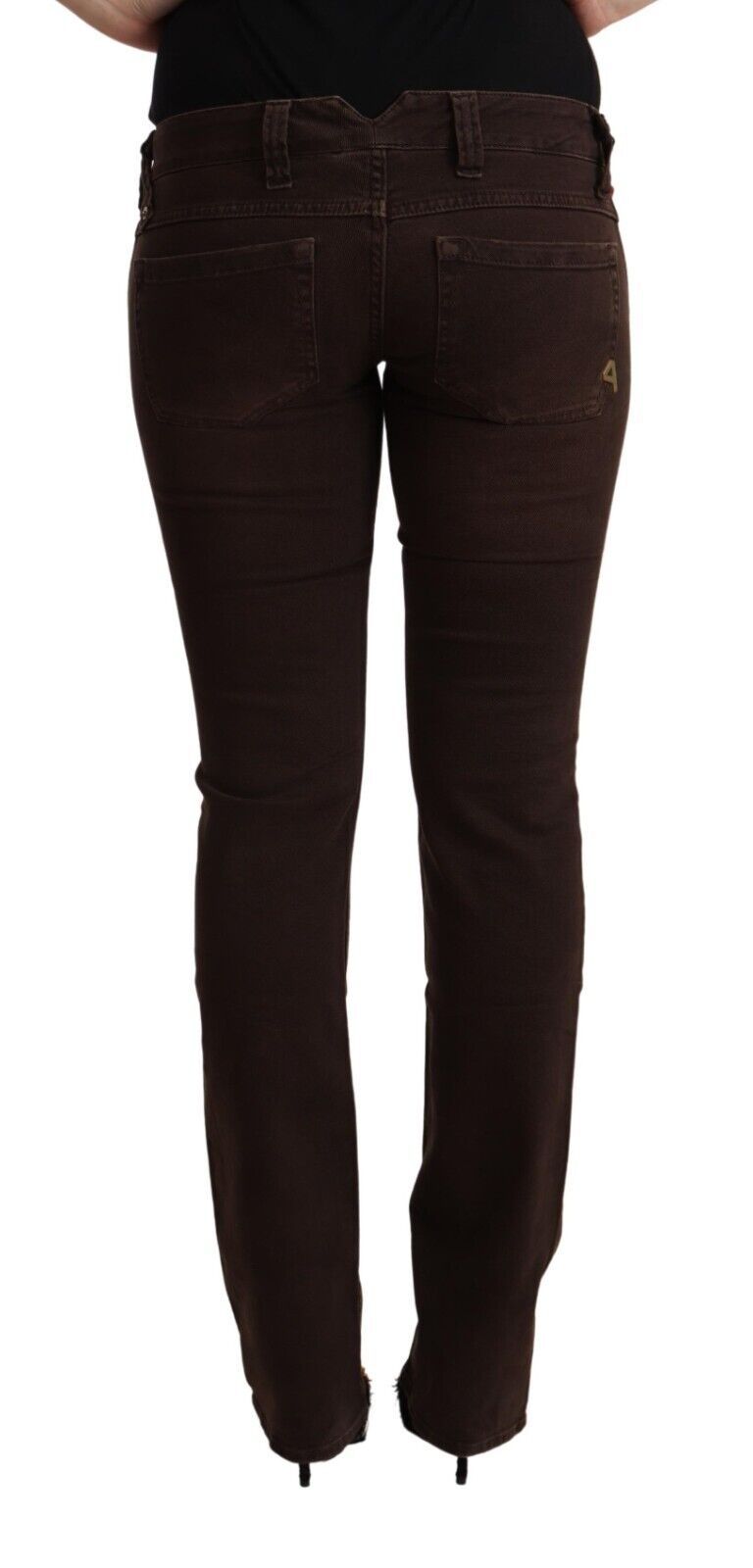 CYCLE Brown Cotton Stretch Low Waist Slim Fit Denim Jeans | Regal Royce