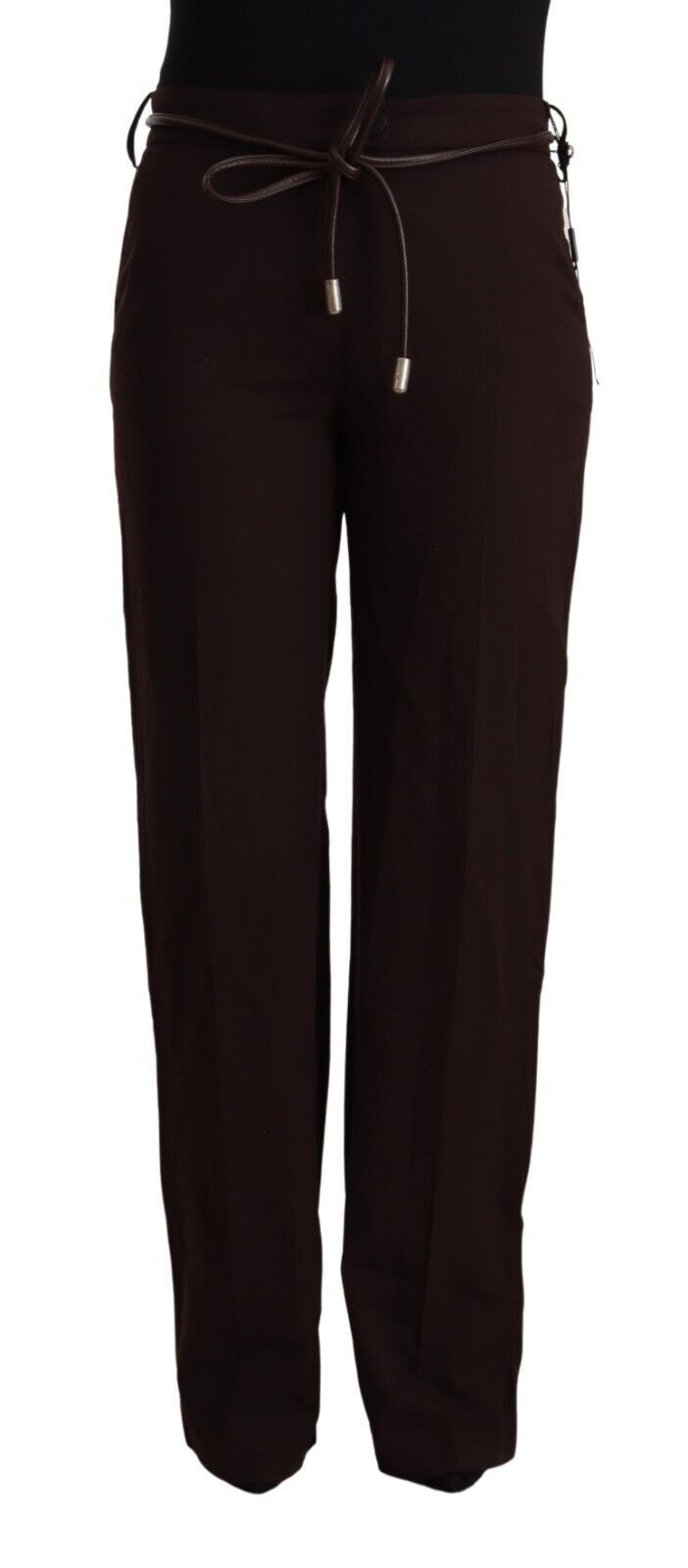 Patrizia Pepe Black High Waist Straight Formal Pants | Regal Royce