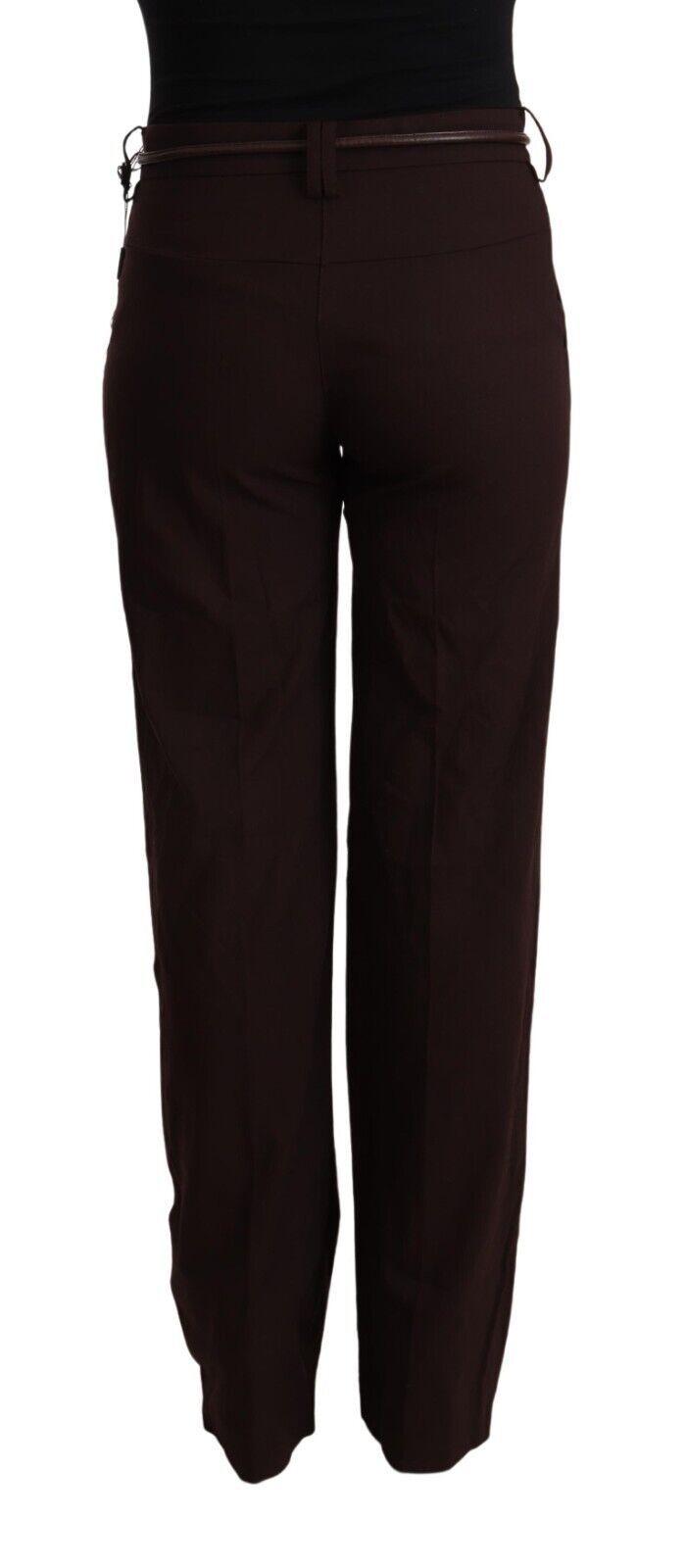 Patrizia Pepe Black High Waist Straight Formal Pants | Regal Royce