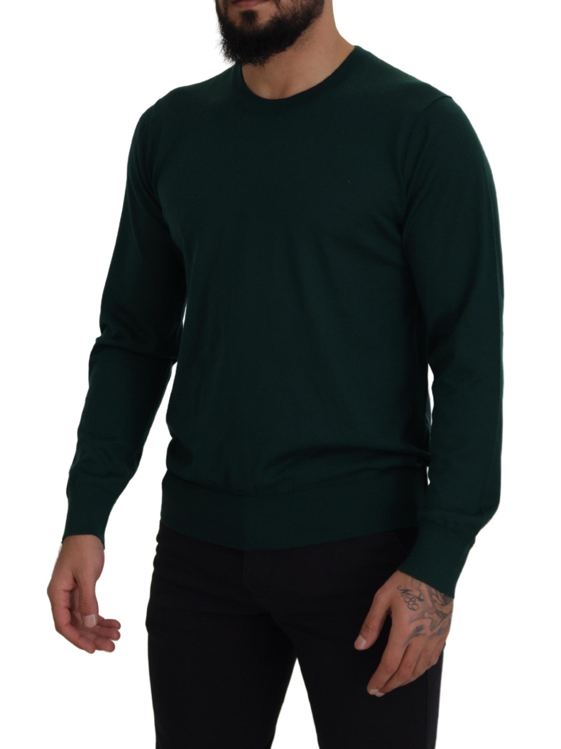 Dolce & Gabbana Green Cashmere Crewneck Pullover Sweater | Regal Royce