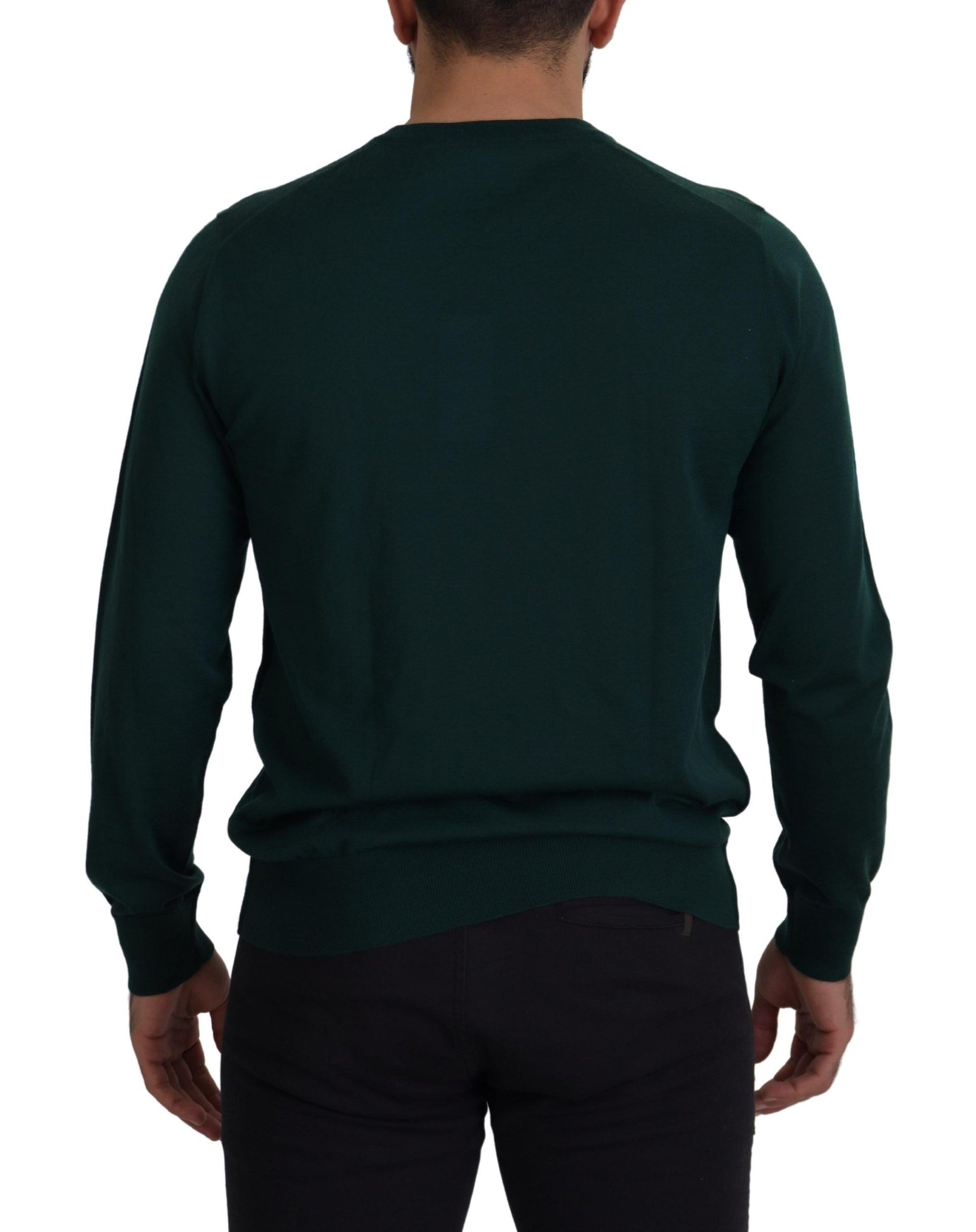 Dolce & Gabbana Green Cashmere Crewneck Pullover Sweater | Regal Royce