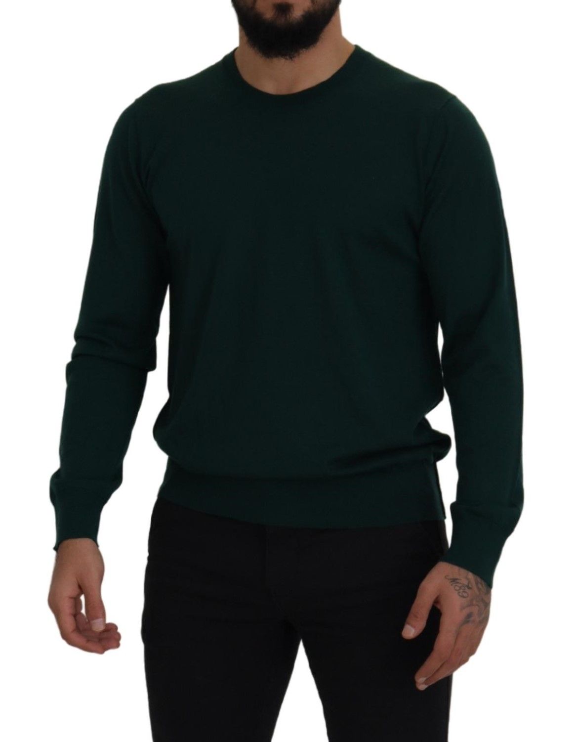 Dolce & Gabbana Green Cashmere Crewneck Pullover Sweater | Regal Royce