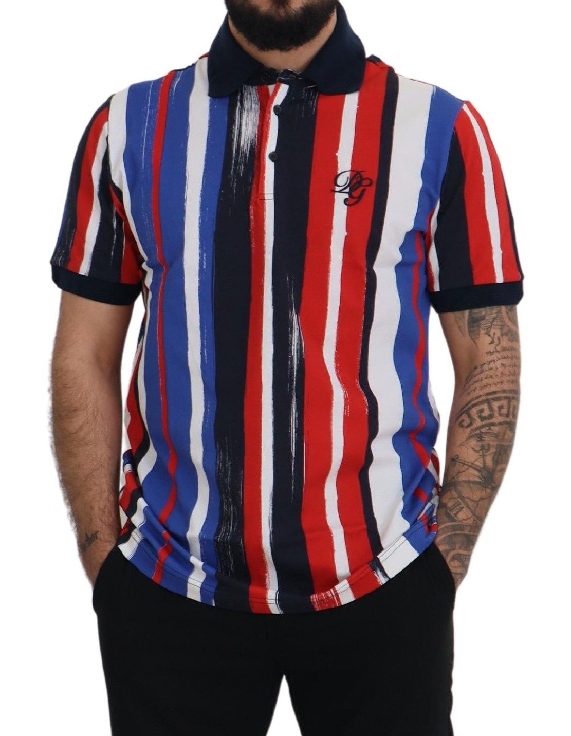 Dolce & Gabbana Multicolor Cotton Polo Top T-shirt | Regal Royce