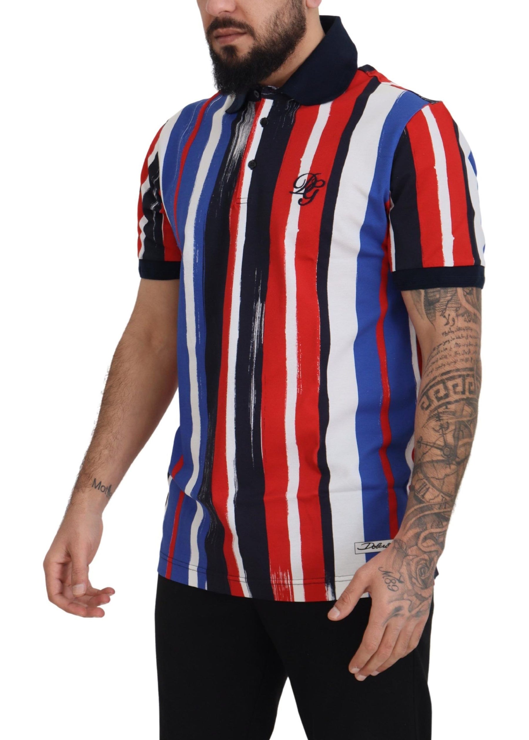 Dolce & Gabbana Multicolor Cotton Polo Top T-shirt | Regal Royce