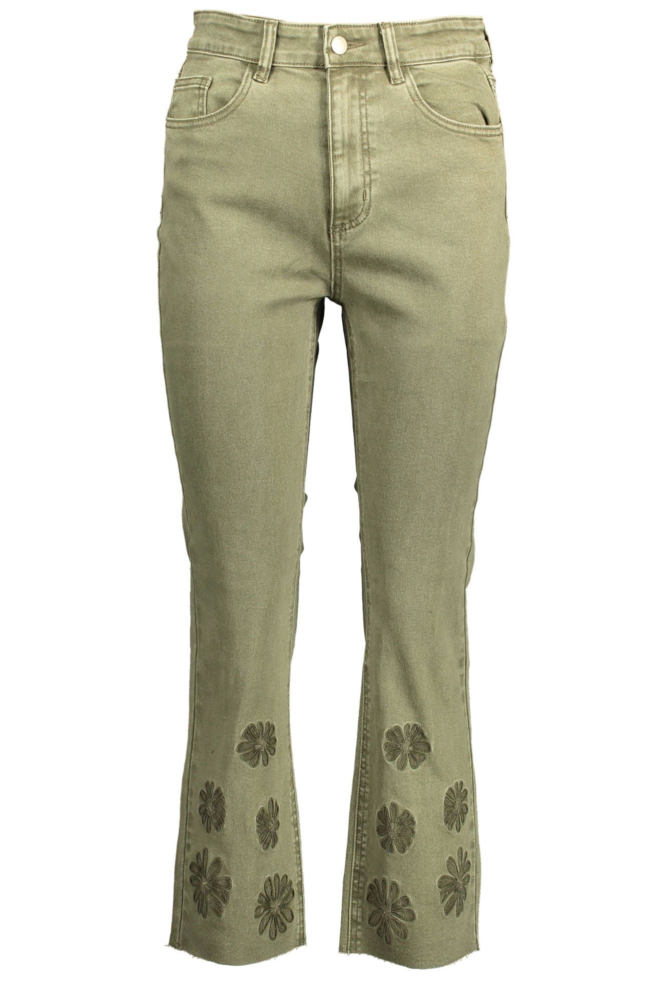 Desigual Green Cotton Jeans & Pants | Regal Royce