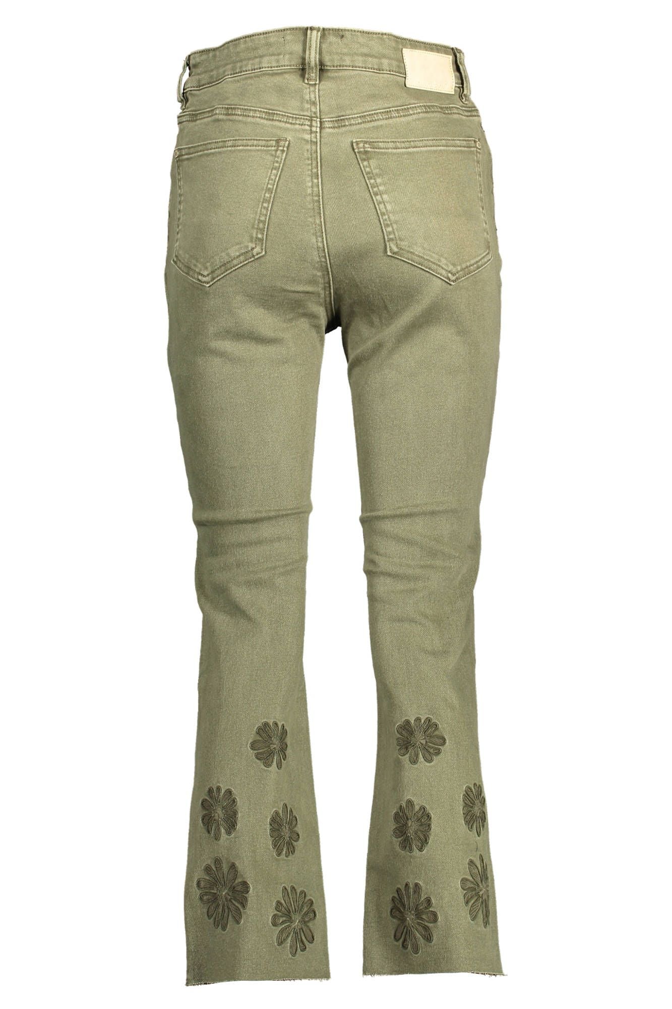Desigual Green Cotton Jeans & Pants | Regal Royce