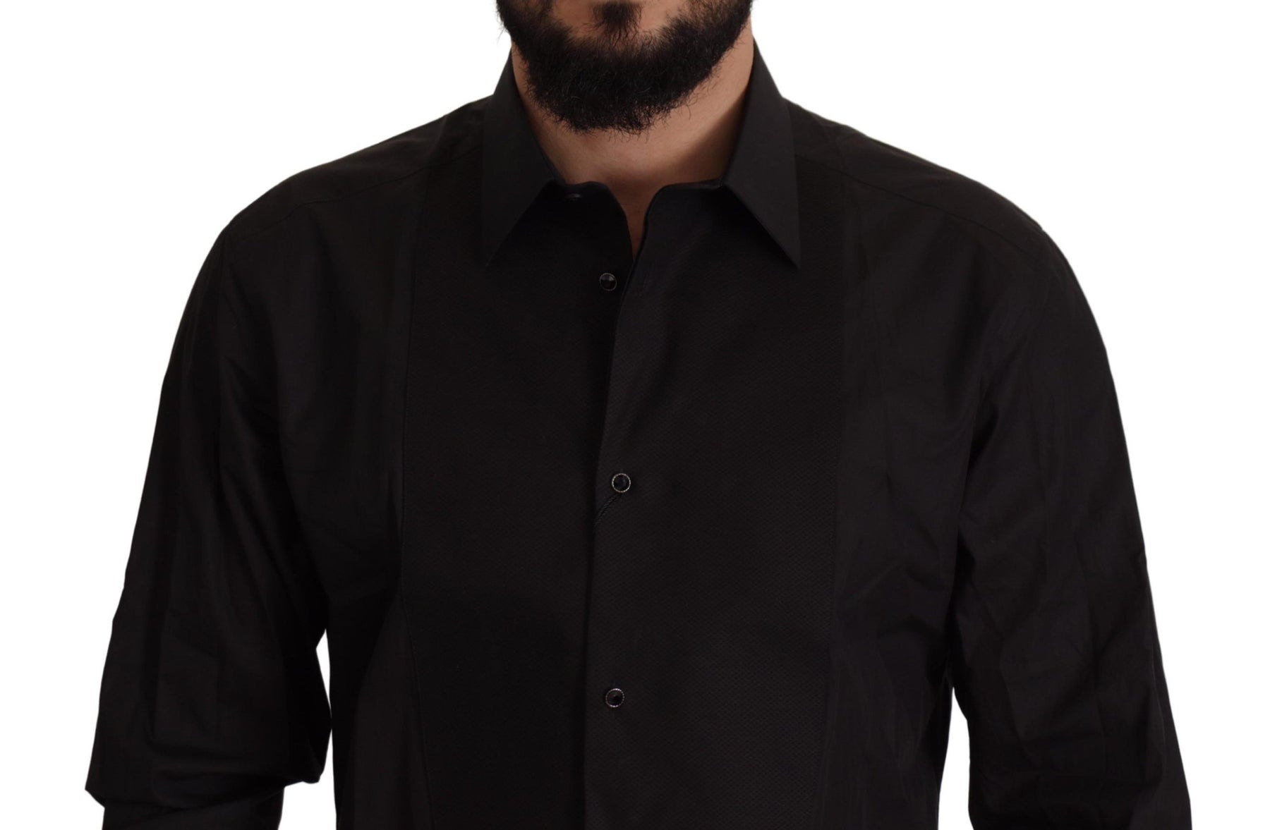 Dolce & Gabbana Black GOLD Slim Fit Tuxedo Dress Shirt | Regal Royce