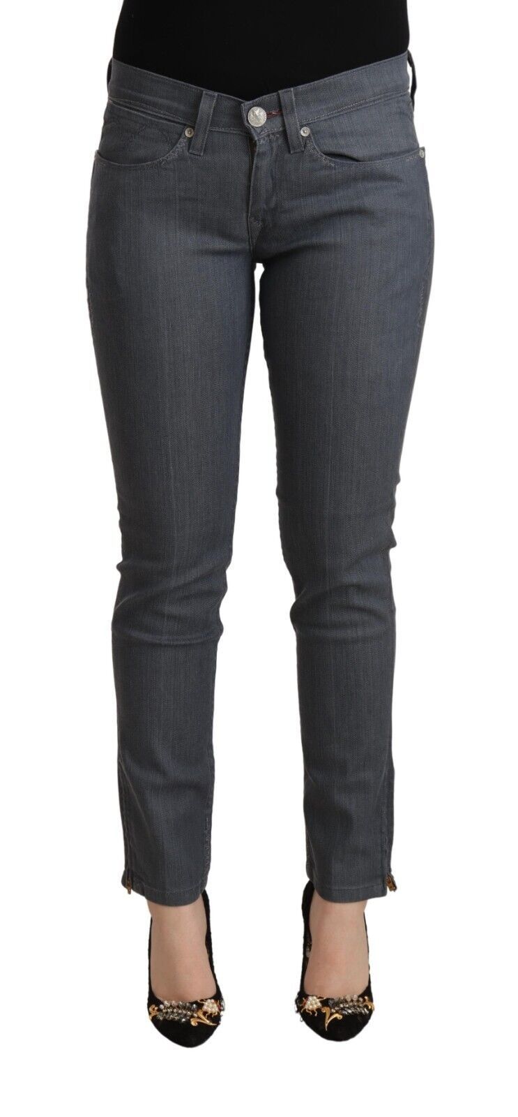 Levi's Gray Cotton Low Waist Skinny Denim Jeans | Regal Royce