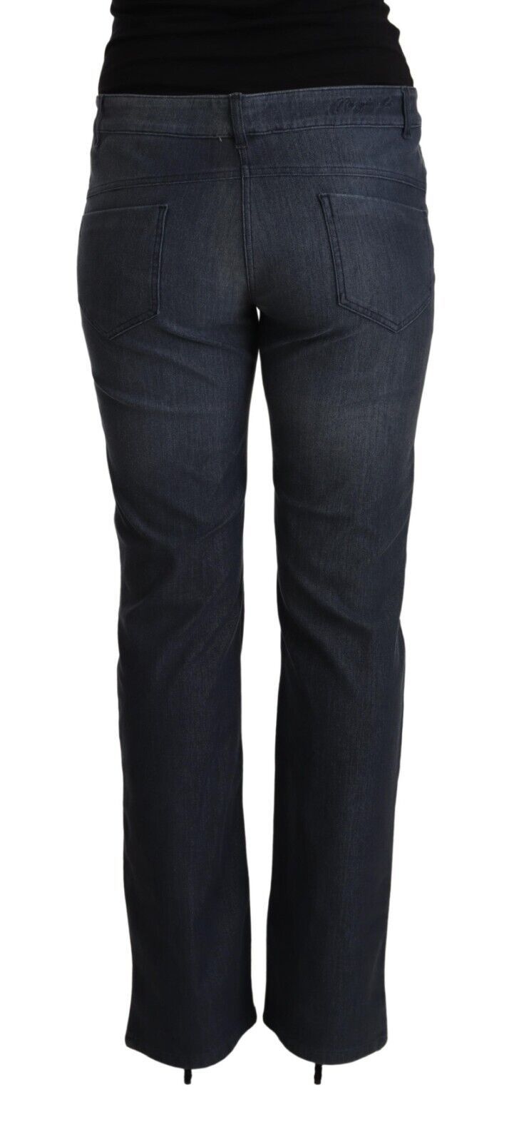 MARGHI LO' Dark Blue Cotton Straight Denim Jeans | Regal Royce