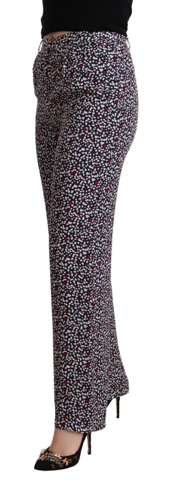 Michael Kors Black High Waist Printed Straight Pants | Regal Royce