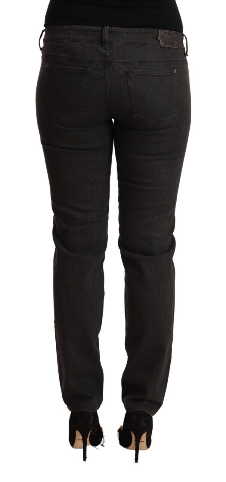 Ermanno Scervino Black Low Waist Skinny Denim Cotton Jeans | Regal Royce