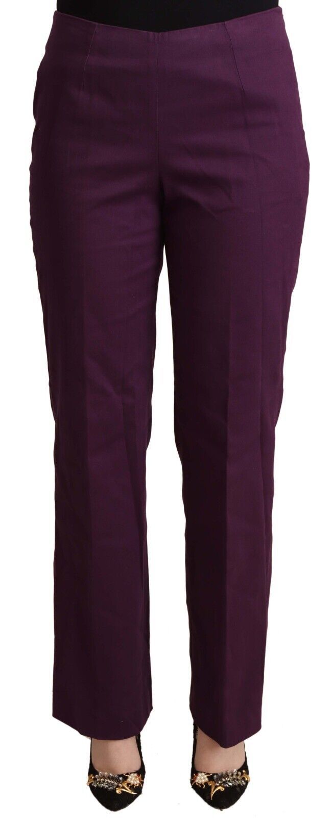 BENCIVENGA Violet High Waist Tapered Casual Pants | Regal Royce