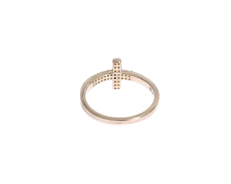 Nialaya Silver CZ Cross 925 Ring | Regal Royce